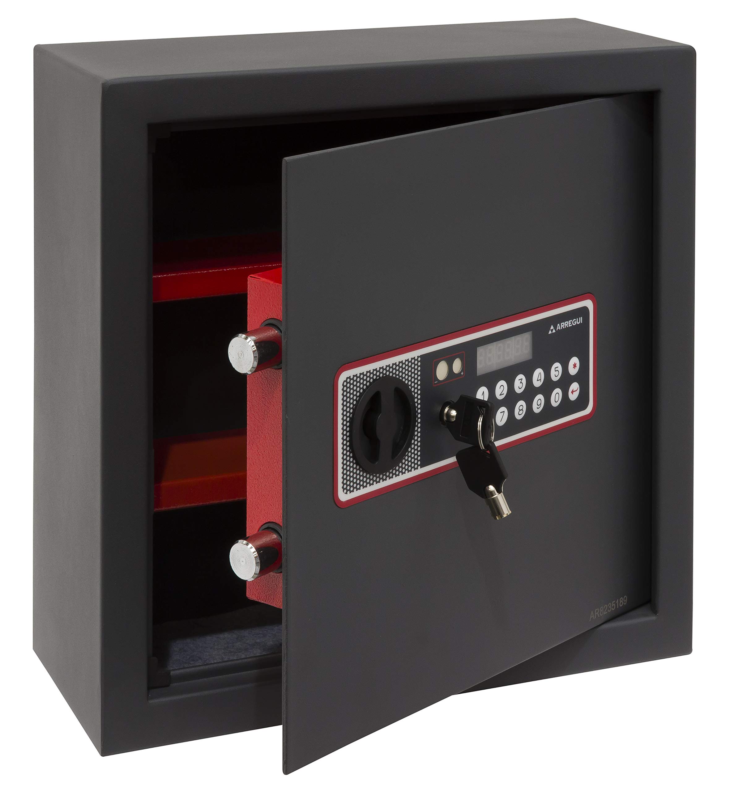 ARREGUI Cover 172160 sejf elektroniczny zamek szyfrowy do kamuflażu na podwójnym dnie szafy, sejf elektroniczny, sejf meblowy, 35 x 35 x 15 cm, 11 l