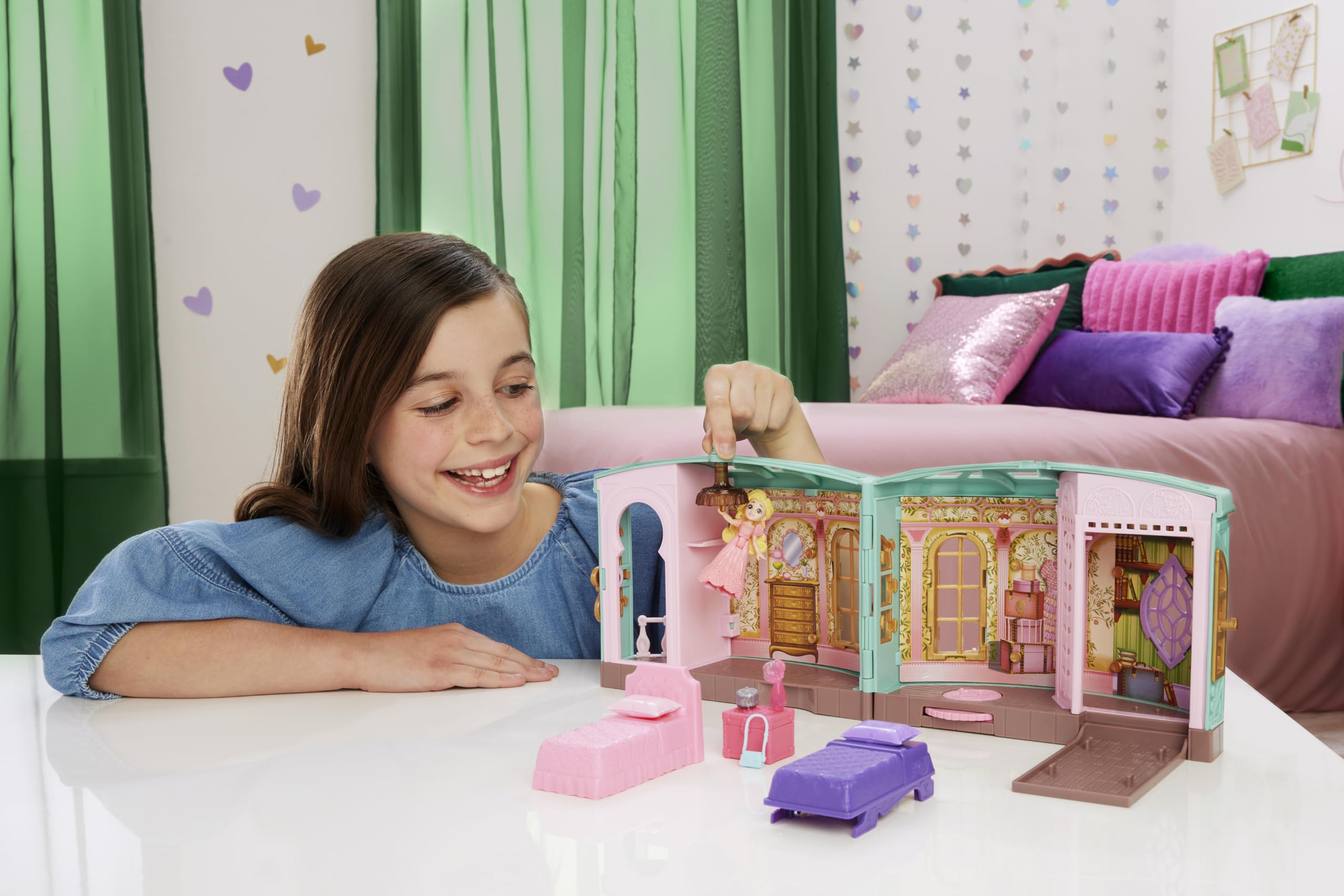 Mattel Universal Pictures’ Wicked So Popular Dorm Small Doll Playset with 3 Play Spaces & 9 Accessories, Inspired by the Movie, JHC00 - Image 2