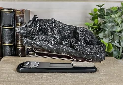 Miniatura 9 de Ebros - Grapadora gótica de lobo alfa para oficina, accesorio de escritorio, tótem de espíritu de lobo, decoración del hogar, resina de piedra