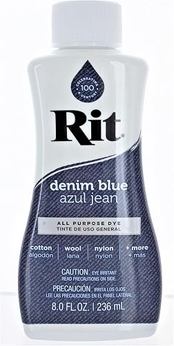 Rit 88360 8 Oz Denim Blue Liquid Dye Pack de 2