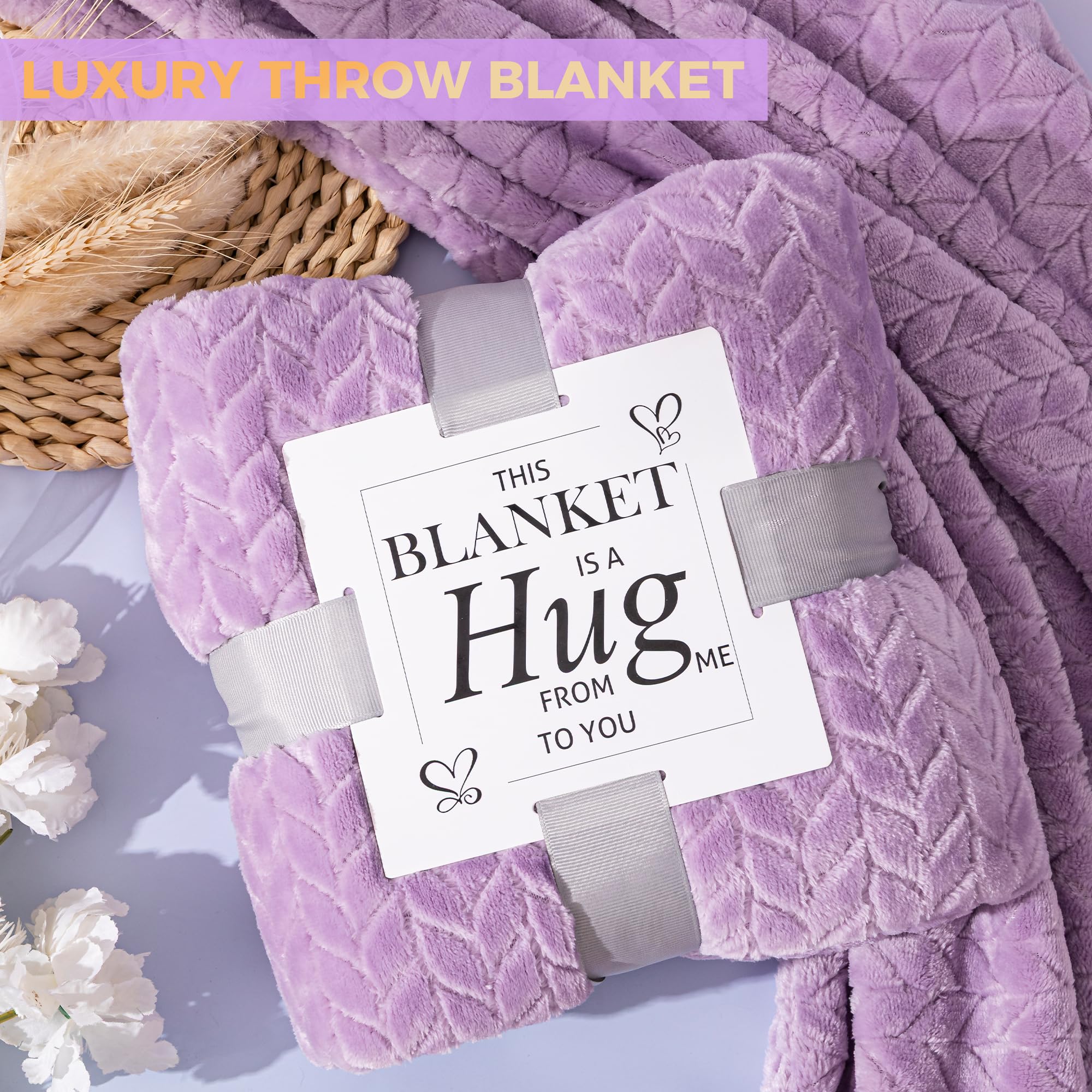 Coccole regalo per donne, set regalo di compleanno per la cura di sé pacchetto relax spa vasca da bagno per la mamma, cesti regalo per lei, cesto regalo per donne, amiche, sorelle, mamme con coperta