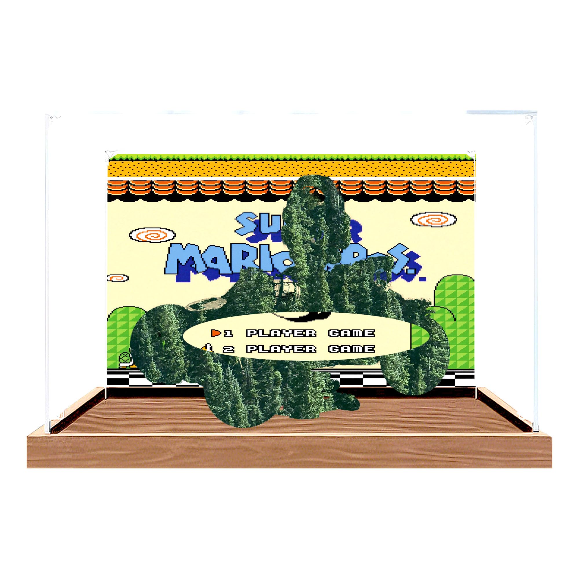 Ddxmml Background D Display Case Compatible With Le-Go 72050 Go-Kart Sets (Background D)