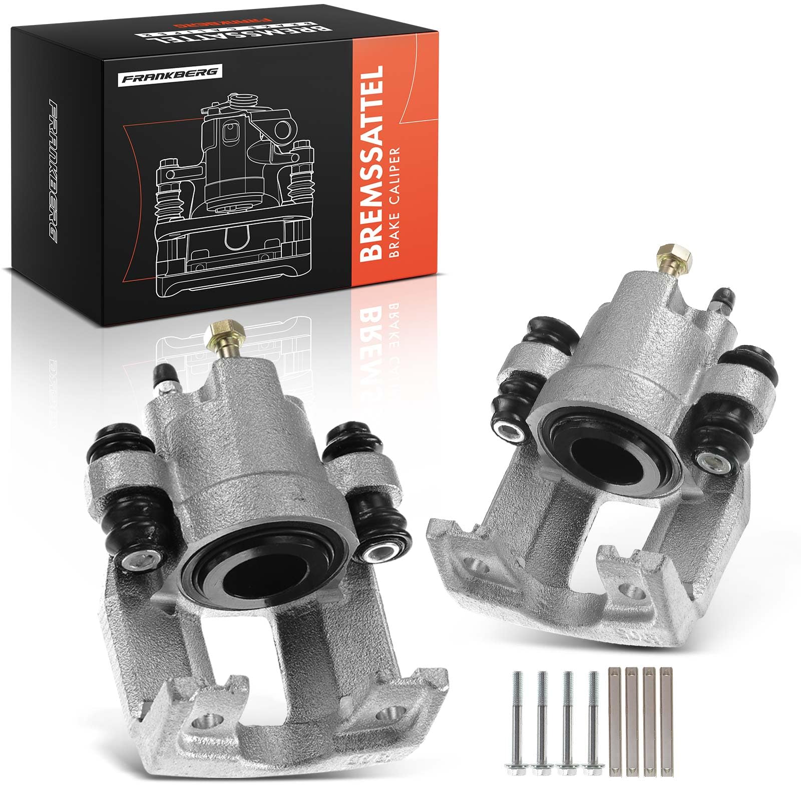 Frankberg 2x Pinza Freno Asse Posteriore Sinistra Destra Compatibile con Commander XH XK Commander Van XH Grand Cherokee II WG WJ Grand Cherokee III WH WK Replace# 5143703AB 5143702AB