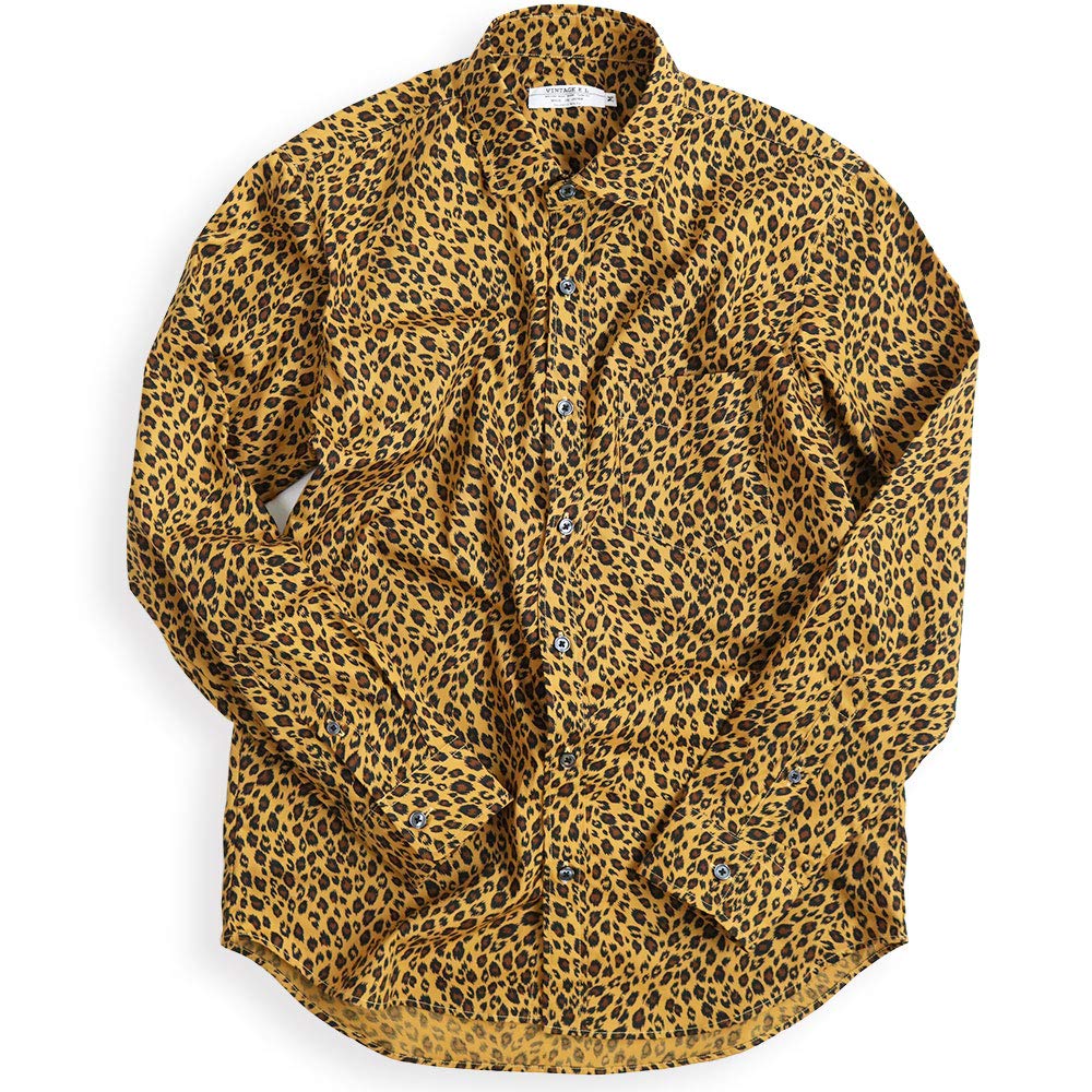 Amazon.co.jp: [クインテット] 日本製 VINTAGE EL ROCK 豹柄 長袖