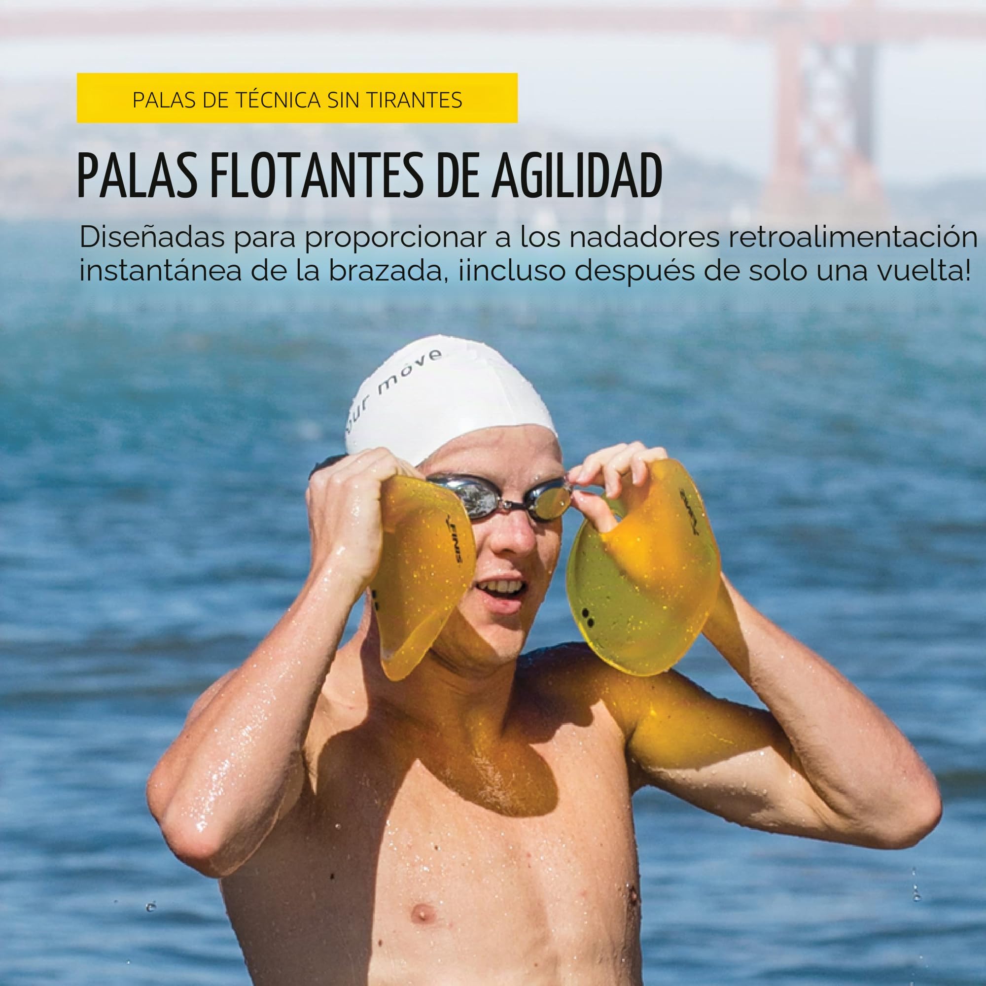 FINIS Agility Paddles Raquetas de natación flotantes para entrenamiento de velocidad