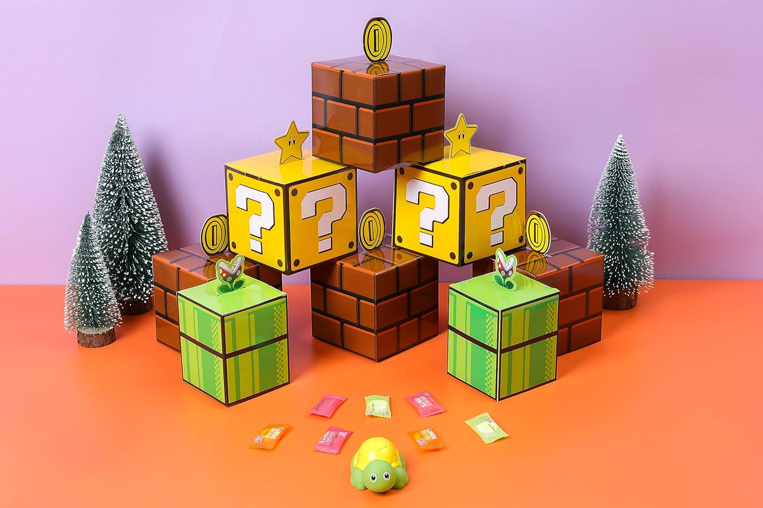 Super Mario Bros 25pcs Graduation Boxes With Tassels Grad Party