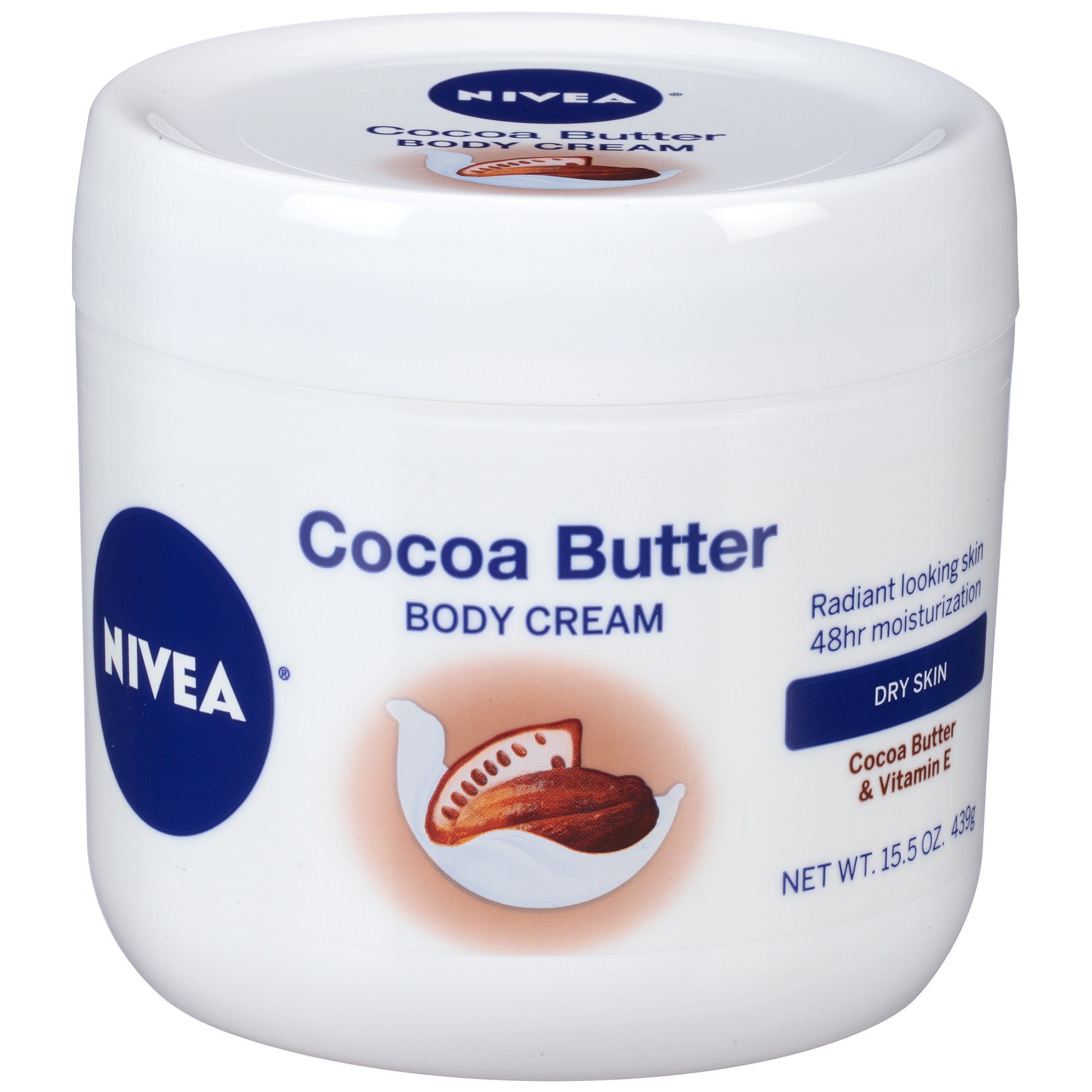 NIVEA Cocoa Butter Body Cream with Deep Nourishing Serum, 15.5 Ounce