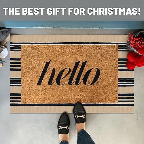 Miniatura 485 de IOHOUZE - Tapete a cuadros estilo búfalo de 5 x 8 pies para interiores y exteriores, lavable, para sala, tapete de bienvenida primavera-verano