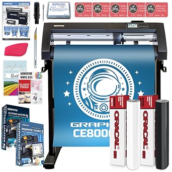 Graphtec CE8000-60 Plus - راسمة قطع مقاس 24 بوصة مع حزمة برامج إضافية ولفائف الفينيل وملحقاتها