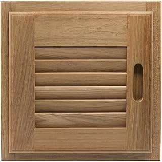 Whitecap 60720 Teak Louvered Door and Frame Righthand Opening, 12 x 12