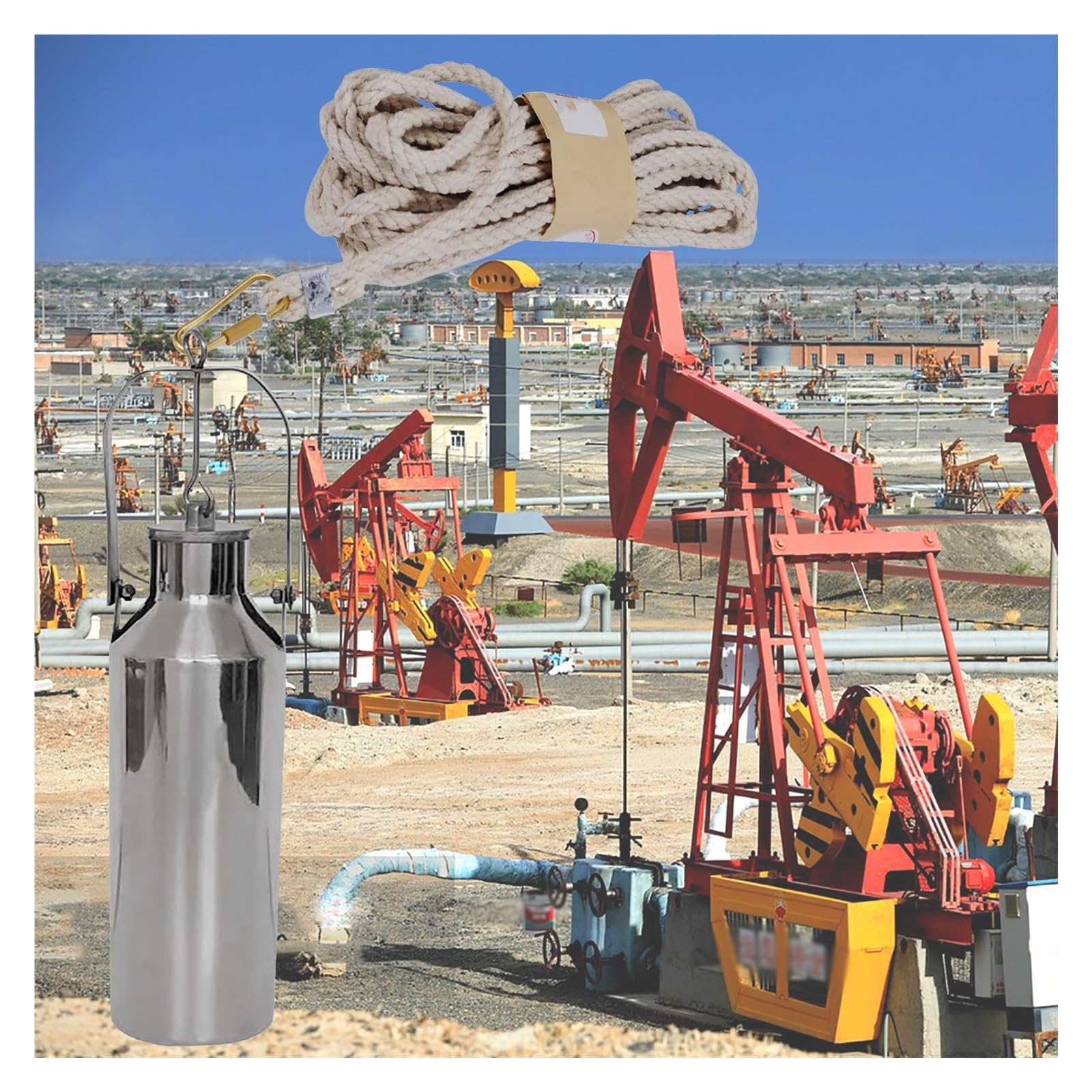 HDYZJQ 300 500 1000 Ml Liquid Sampler/Oil Sampling Container, Stainless Steel Oil Sampling Device/Core Sampler for Fuel Oil/Gear Oil/Diesel Oil/Motor Oil(Sampler- 1000ml)