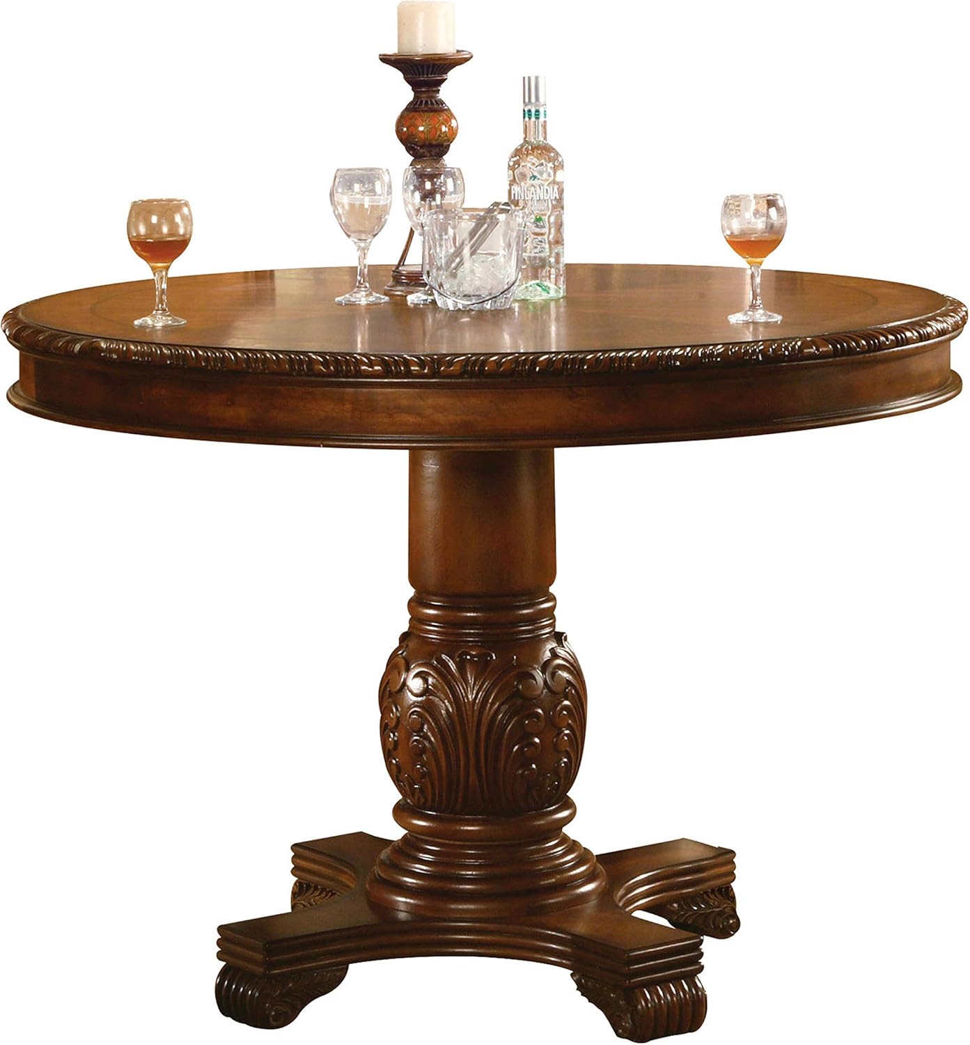 Acme Furniture Chateau De Ville Counter Height Table in Cherry