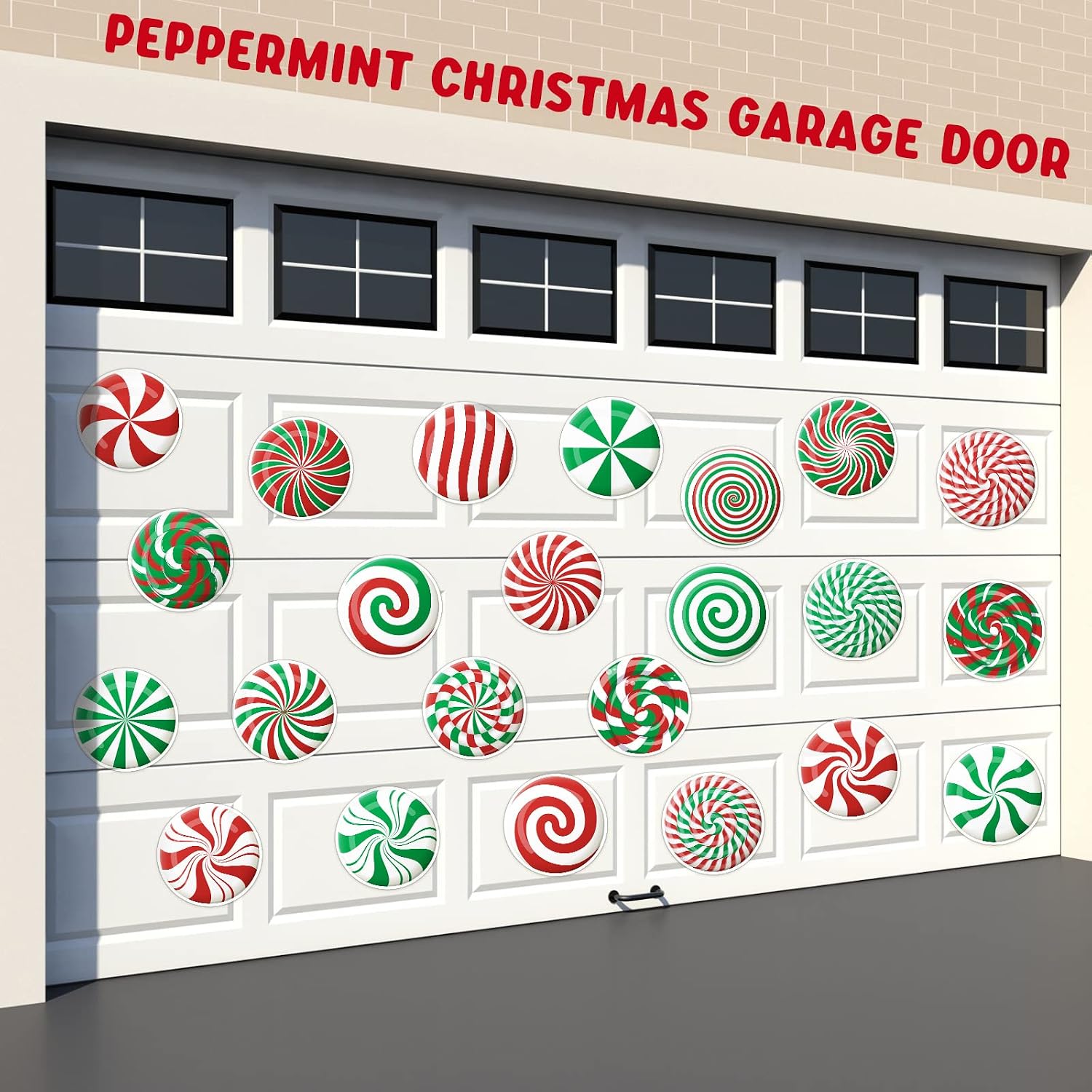 Ferraycle Christmas Magnetic Garage Door Decorations Xmas Garage Door Decor Car Magnets Stickers Refrigerator Decals