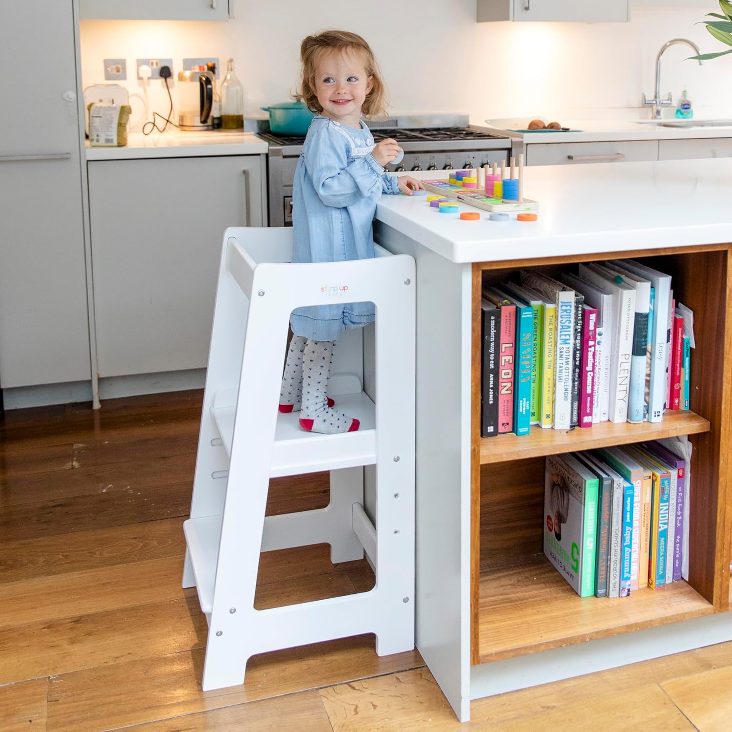 Stepup Baby toddler step stool with adjustable height