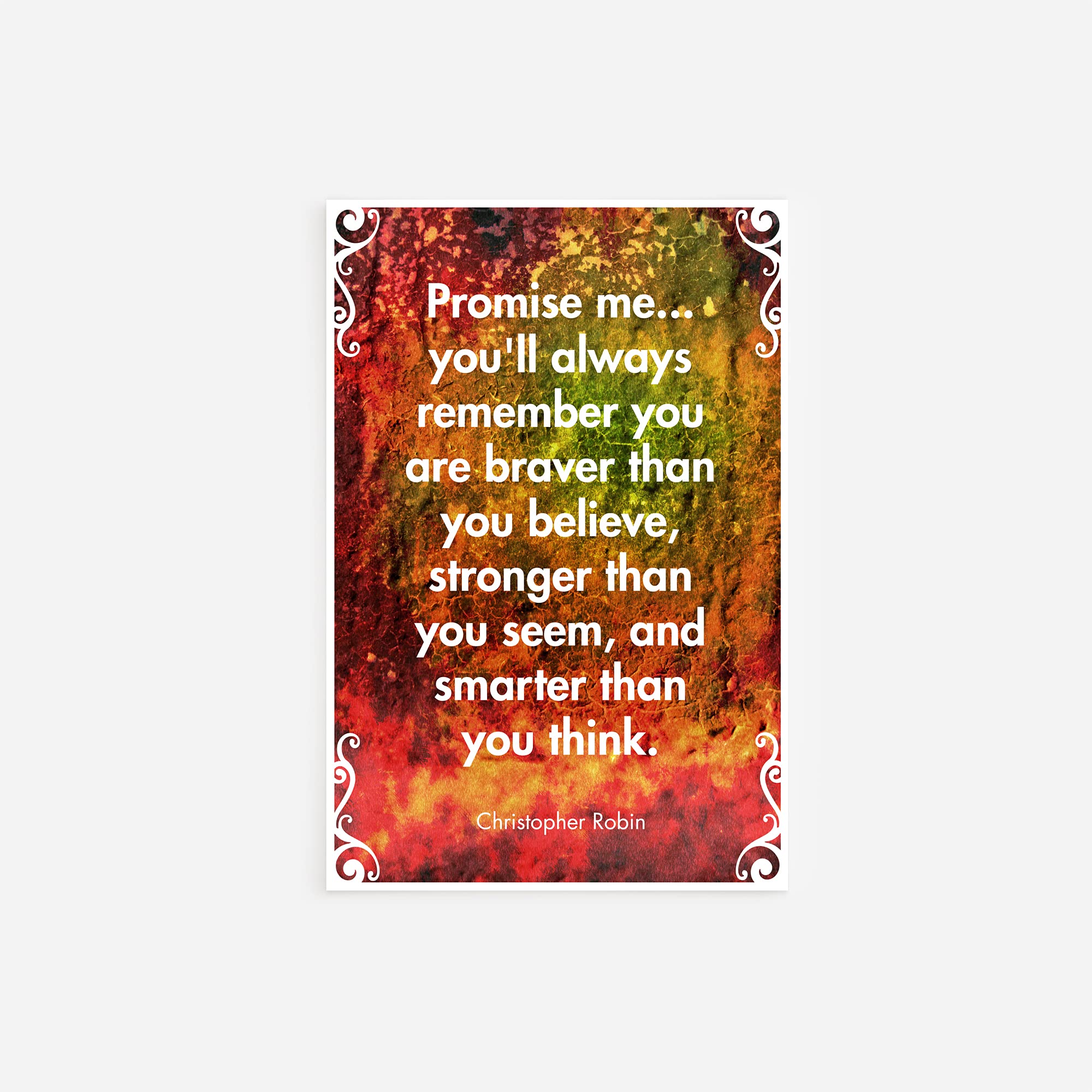 Beautiful Quote for Children Promise me. You'll Always Remember. Art Print Photo Poster Gift Child's Inspiration Cot Play-Pen Crib // Size: A4 (210 x 297 mm)