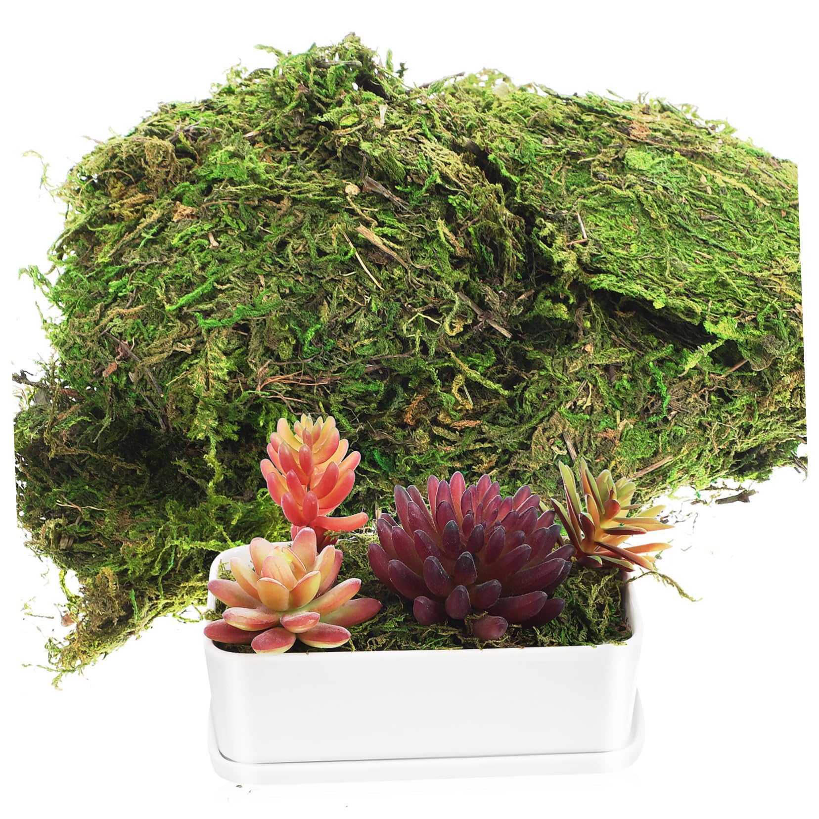 Happyyami Artificial Moss Decor Craft Moss Greenery for Potted Plants Indoor Decor