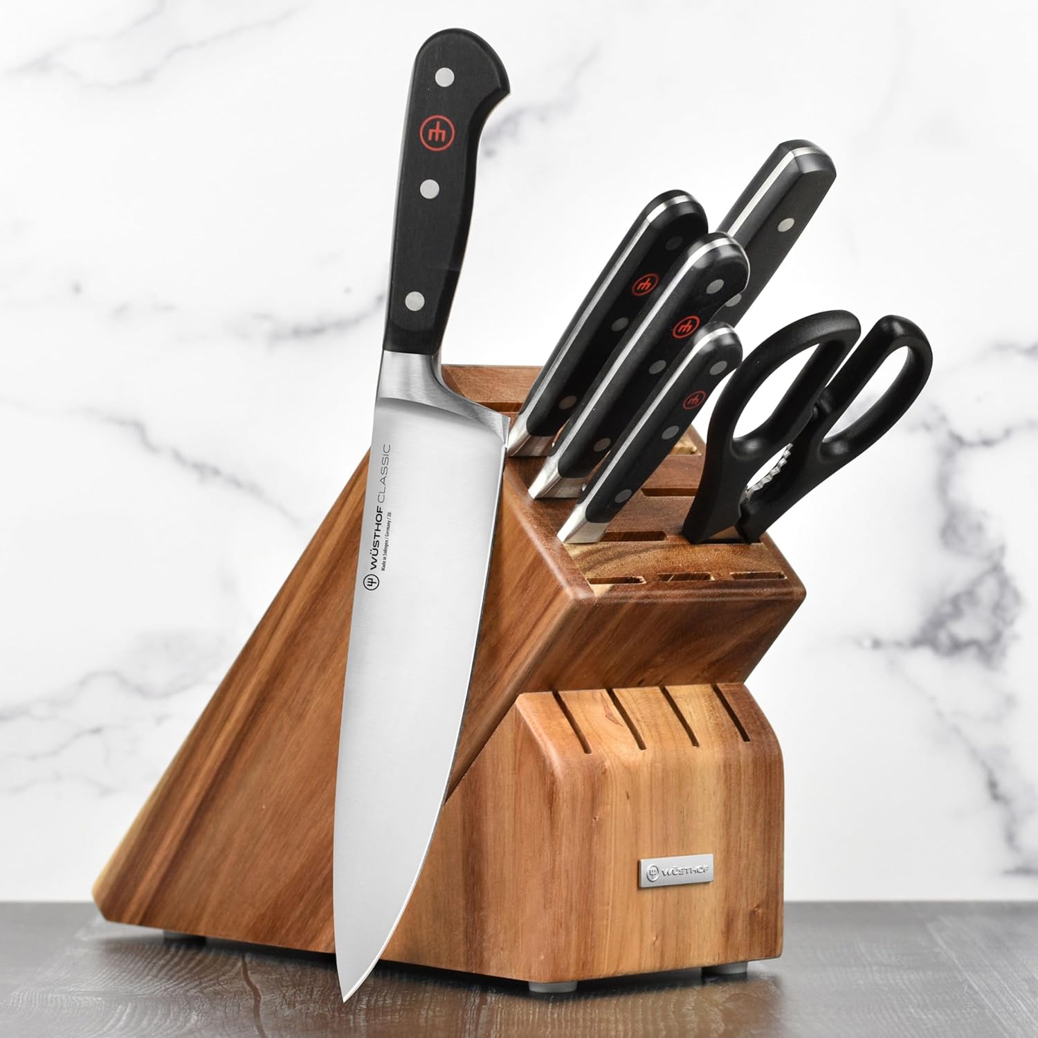 Wusthof Classic 7 Piece Knife Set with Acacia Block