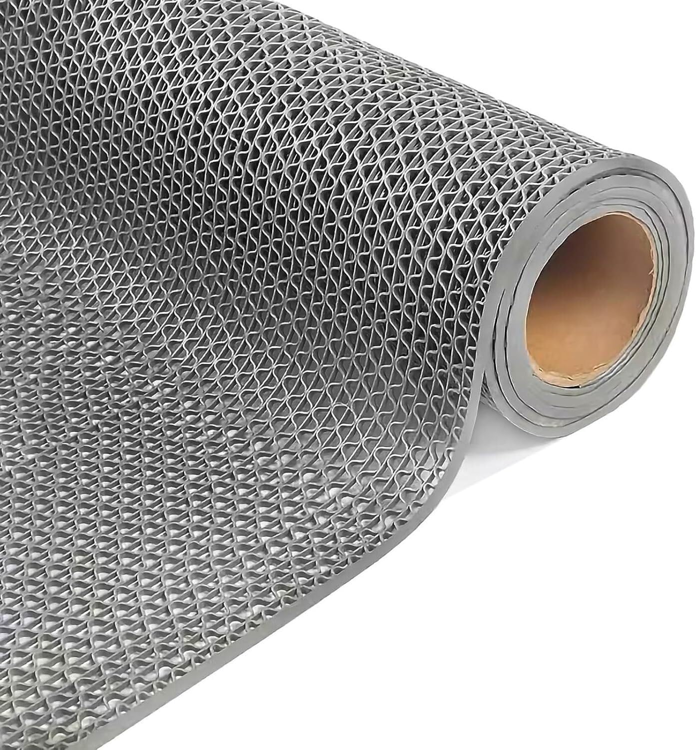 Hpthly Grey Drainage Non-Slip Floor Mat, Pvc Hollow Door Mat, Wet Area Floor Mat For Shower Room, Swimming Pool, Garage,-120X300cm