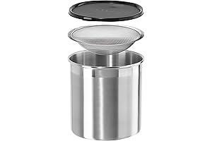 Oggi Stainless Steel Jumbo Oil Saver Container with Strainer