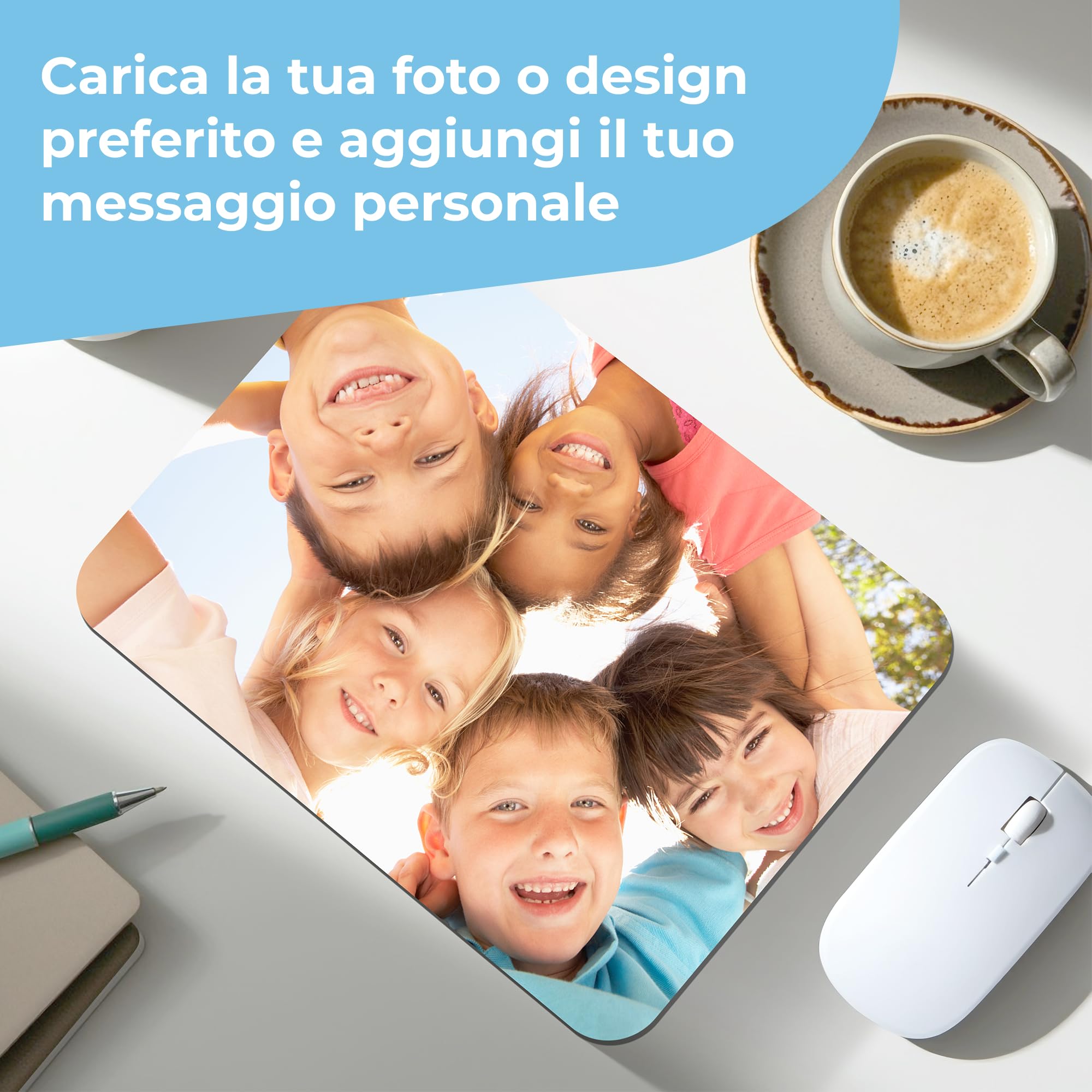 Cimpress Tappetino Mouse Personalizzato 24x20 cm Antiscivolo Idea Regalo