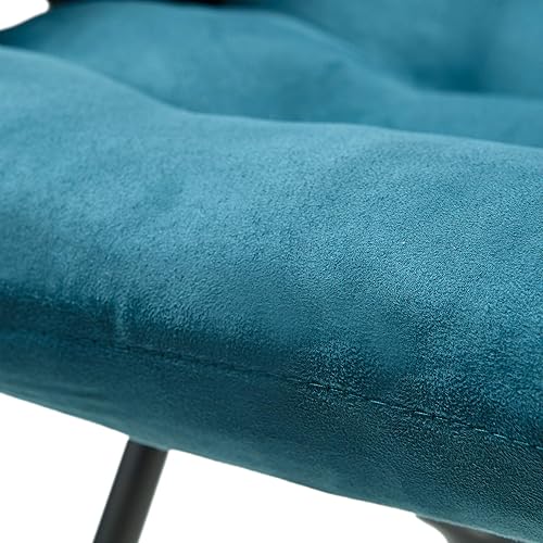 Miniatura 4 de DormCo Silla Club - Felpa y extra alta - Azul lago verde azulado
