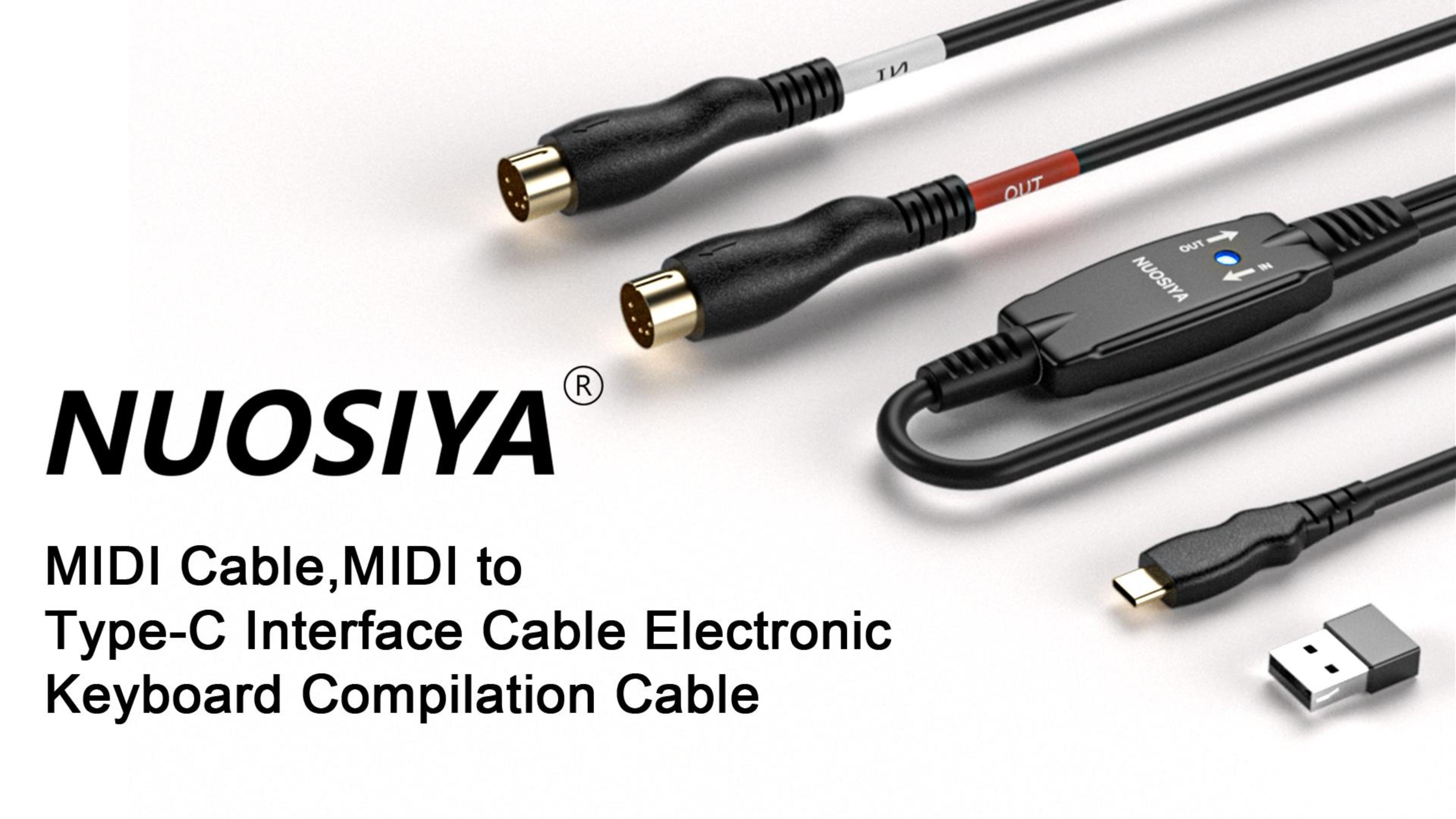 B60S Adaptateur De Câble Midi Pour Interface USB Câble PC Vers Musique Keyboard 2 M USB Midi Câble Adaptateur Convertisseur 5 Broches In Out Pour Piano Keyboard Instrument Musique Studio Pour