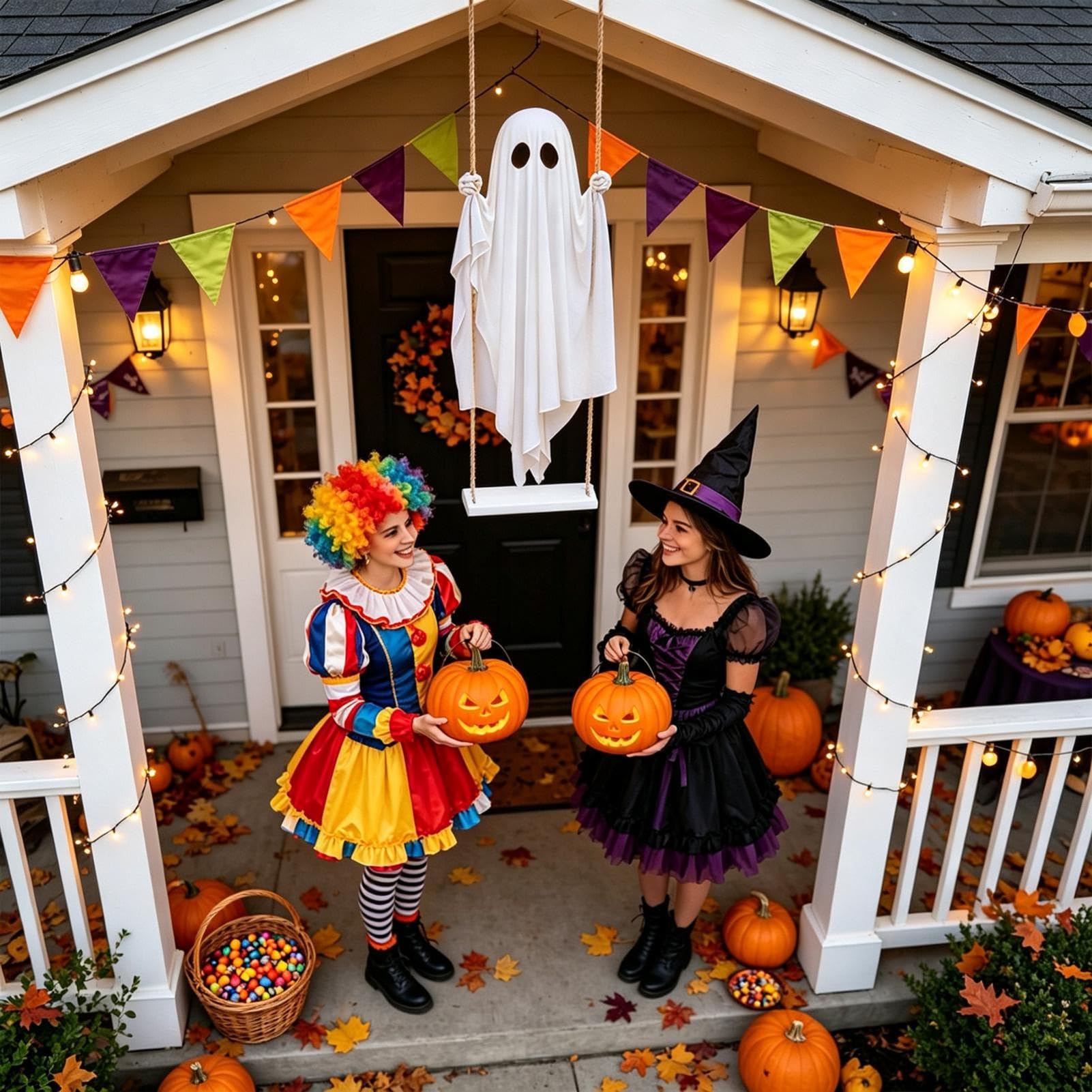 Figura del tessuto del fantasma 152cm 'oscillazione di Halloween per il
