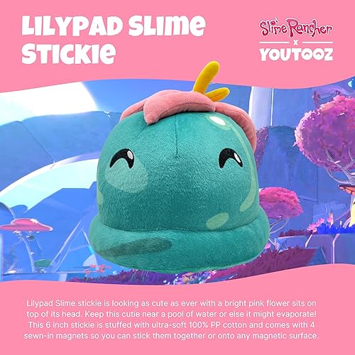 Miniatura 2 de Youtooz Lilypad Slime Stickie de 6 pulgadas, magnético y suave Slime Rancher - Lindo peluche de Lily Slime Stickie de Youtooz Plush Collection