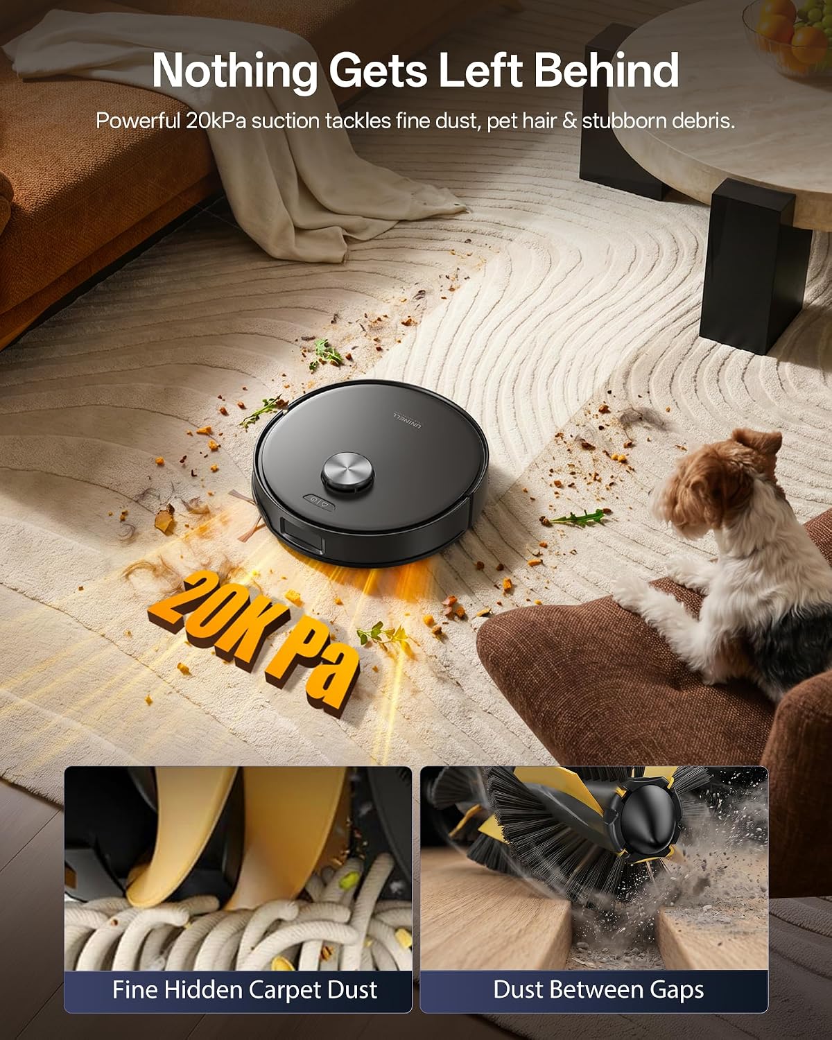 Zenith10 Robot Vacuum and Mop with Auto Wash Dock 20,000Pa Suction
