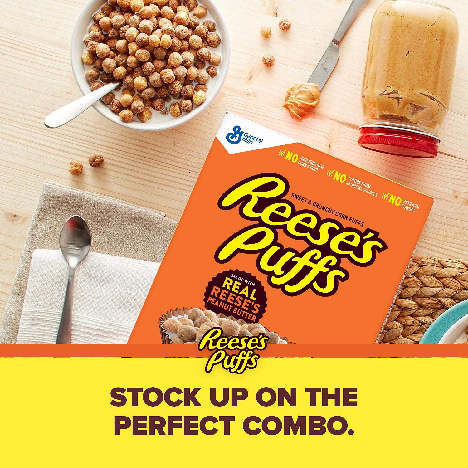 REESES PUFFS® General Mills - Cereal (1,40 kg Karton)