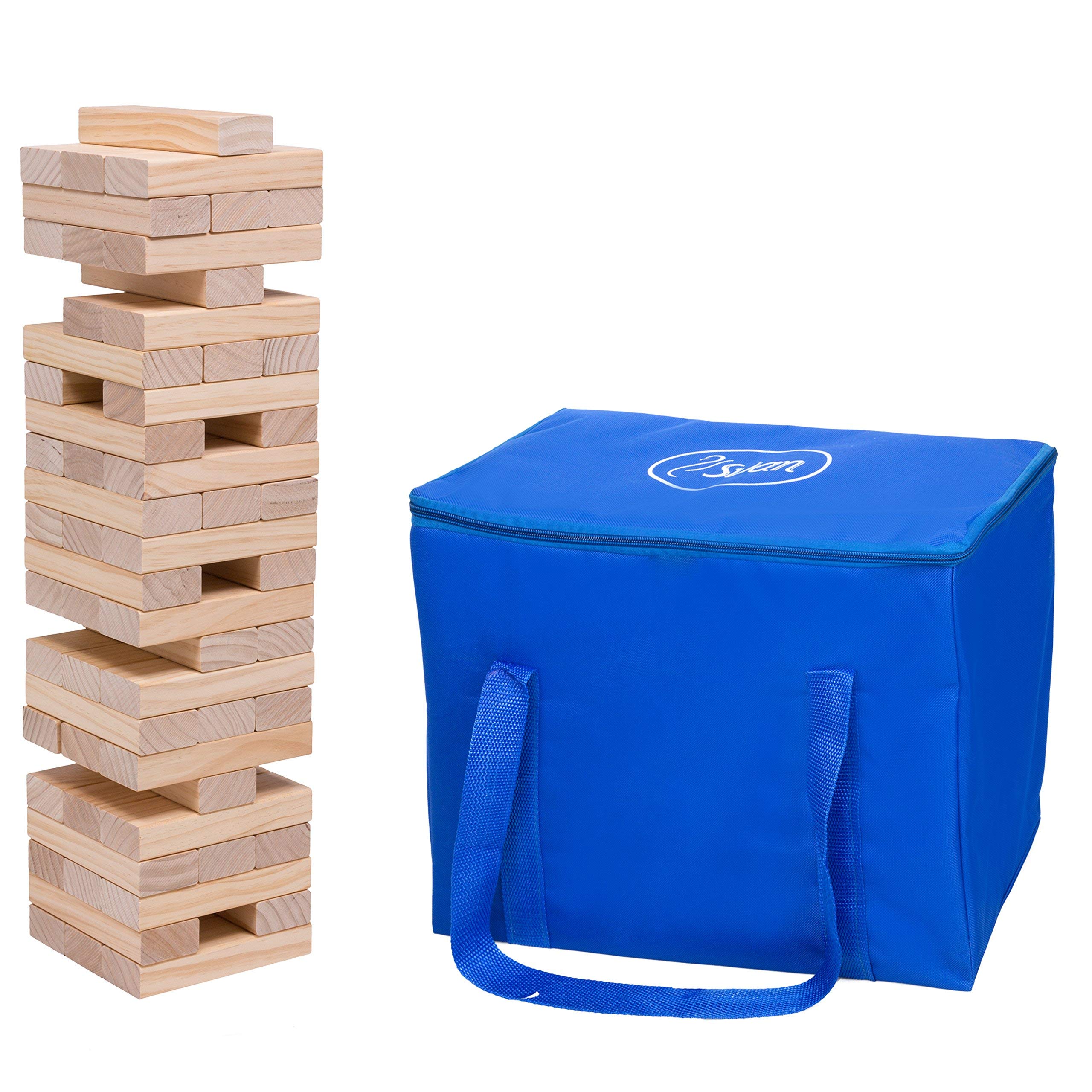 Buy Giant Tumbling Stacking Game 60pc Jumbo Set w HeavyDuty Carrying