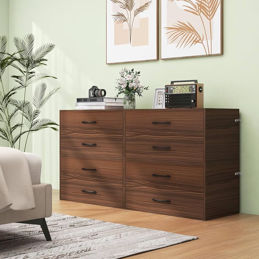 Amazon.com: Giantex Stackable 2-Drawer Dressers for Bedroom - Short Dresser  Two Drawer Storage Cabinet w/Handles & Anti-Topping Device, Small Dresser  Chest of 2 Drawers for Closet Bedroom (2, Walnut) : Home &