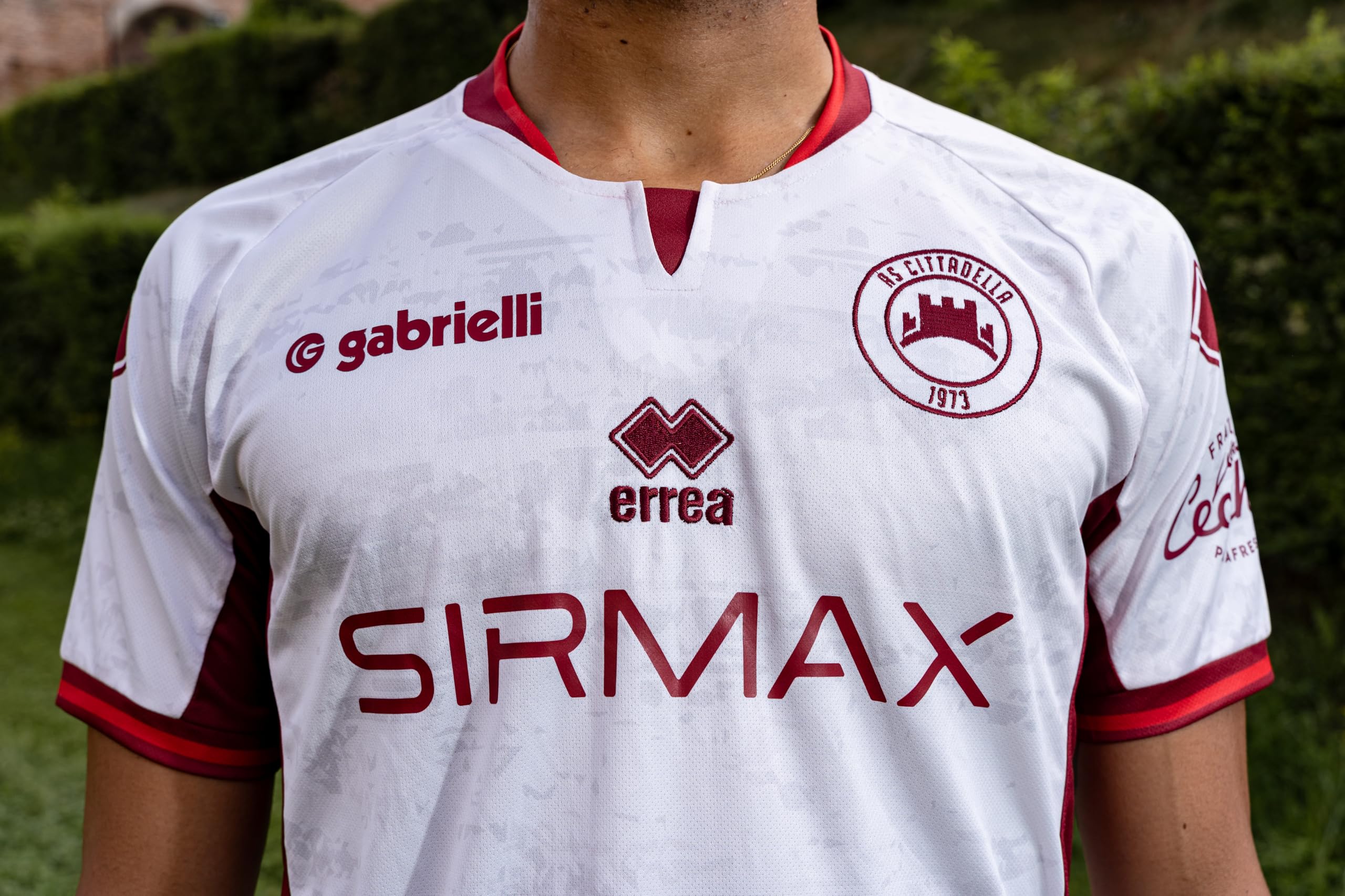 Nuova Maglia Calcio Uomo Away 2024/25, Seconda Maglia Calcio Personalizzabile, Ufficiale Errea Uomo per Cittadella Calcio, Color Bianco