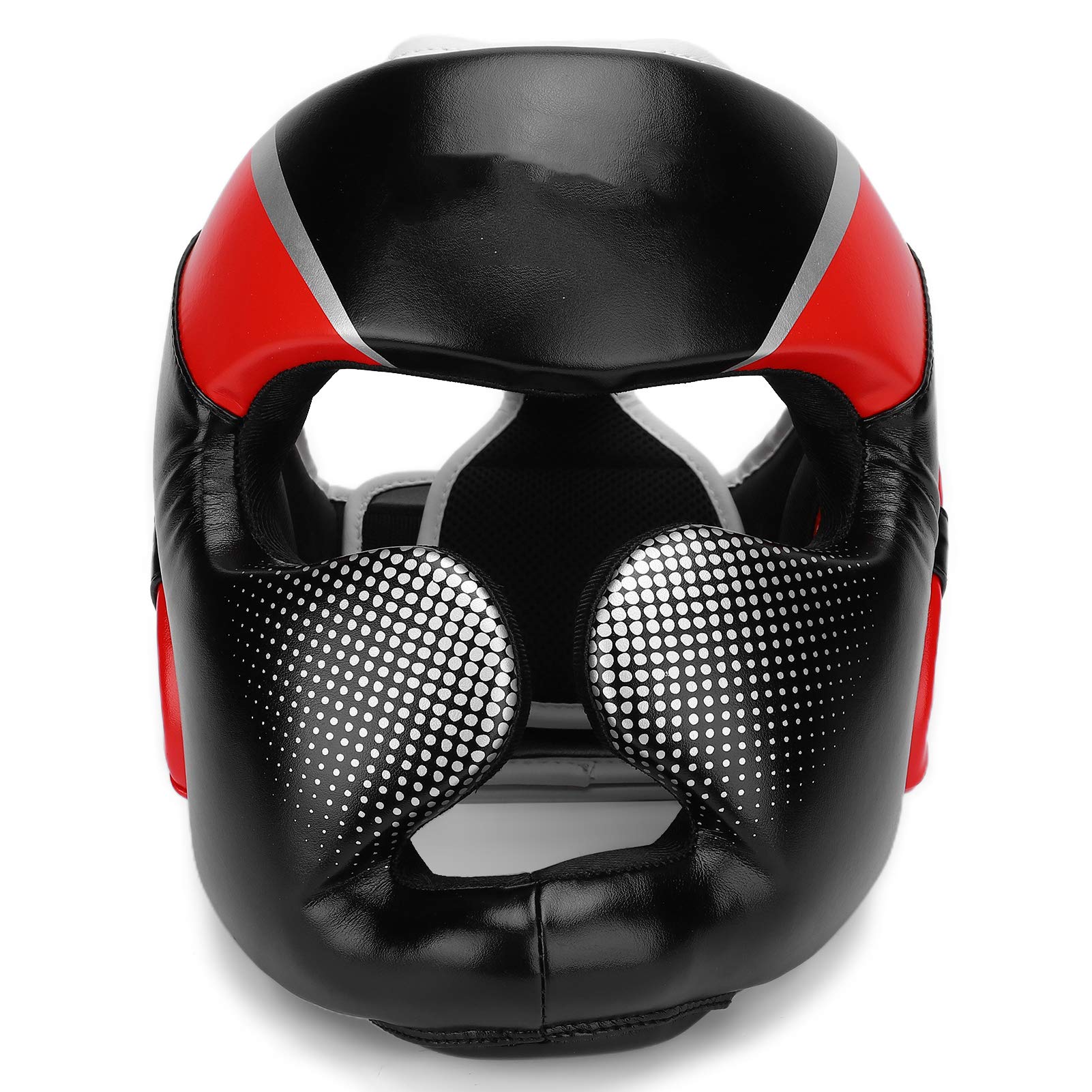 Kask Muay Thai Kask Treningowy Dla Dorosłych Kask Bokserski Ochrona Twarzy Wyściełana Sanda Walka Muay Thai Sprzęt Treningowy Dla Dorosłych L Czerwony