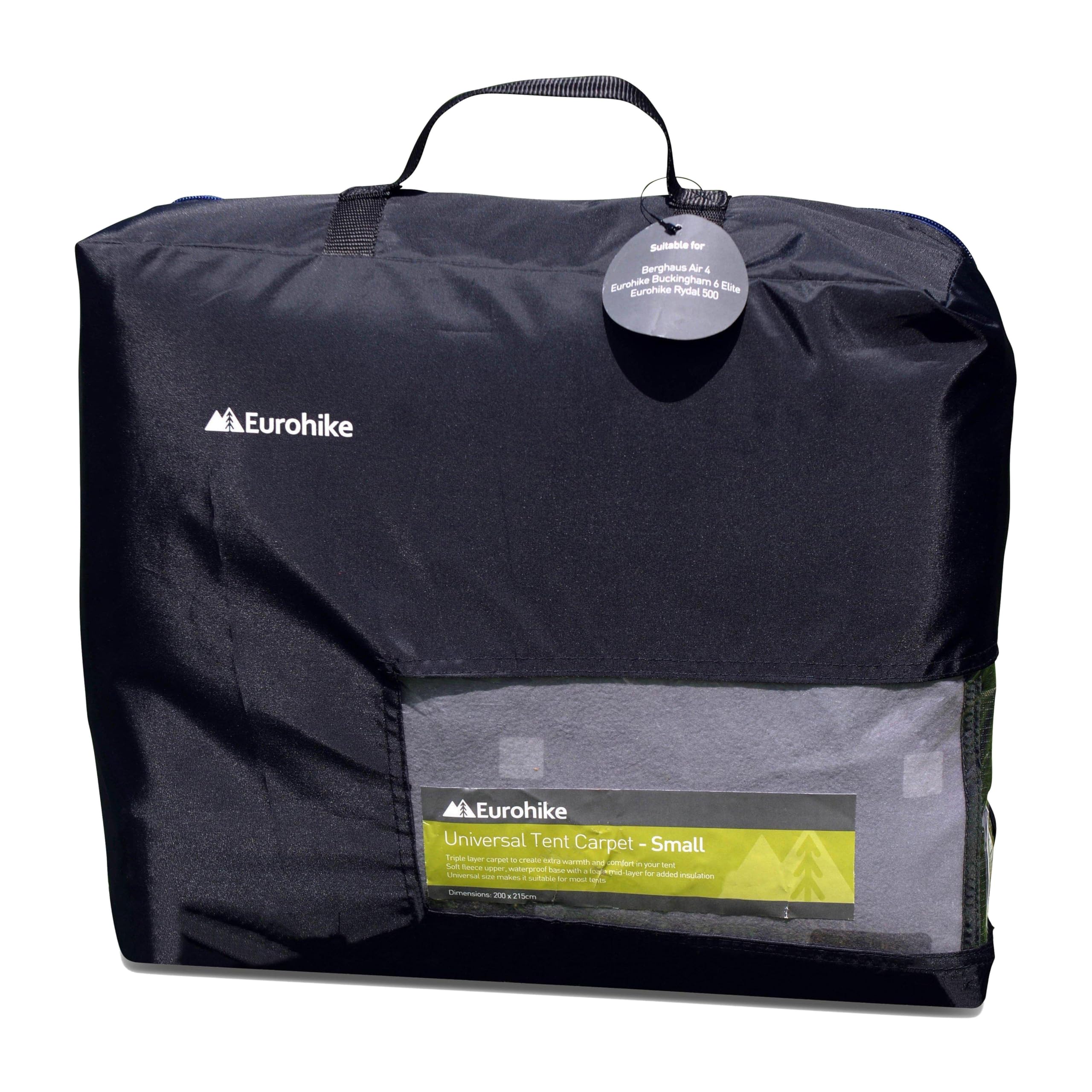 Eurohike Universal Tent Carpet, Triple Layer, Fleece Upper with Foam Mid-Section, Waterproof Base, with Carry Bag, for Camping (Small (200 x 215cm))