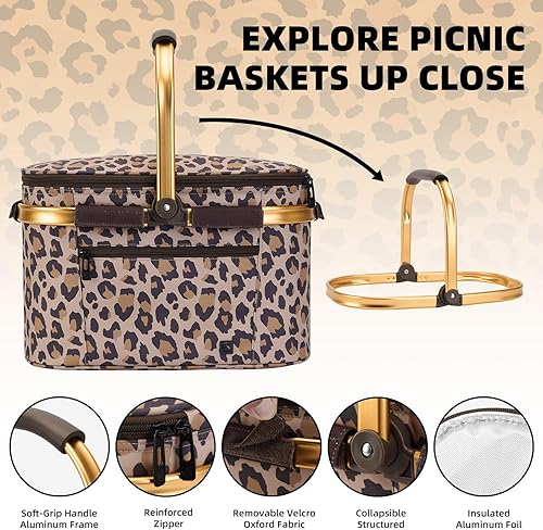 Miniatura 72 de ALLCAMP - Bolsa térmica térmica portátil plegable para pícnic, con marco cosido en el marco (patrón de graffiti mediano)