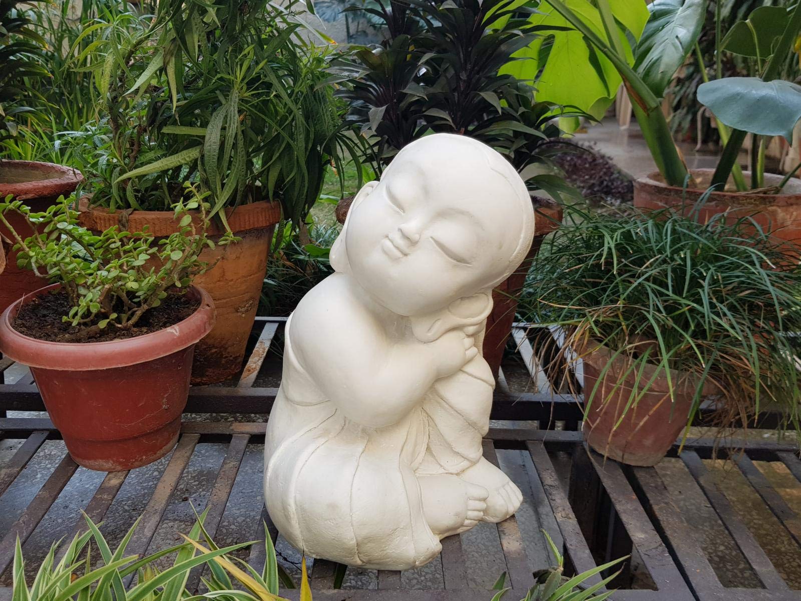 Wonderland Big Monk (Buddha Statue, Monk Statue, Garden Statue, Outdoor décor, Resin décor) (Feng Shui Items, Zen Garden)-picture-14