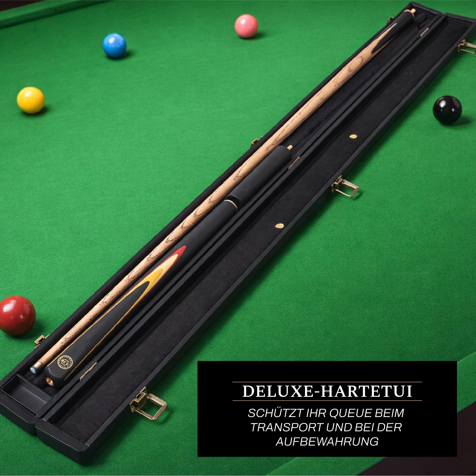 BCE Protégé 3/4 Cut Snooker- / Poolqueue und Hartschalenkoffer