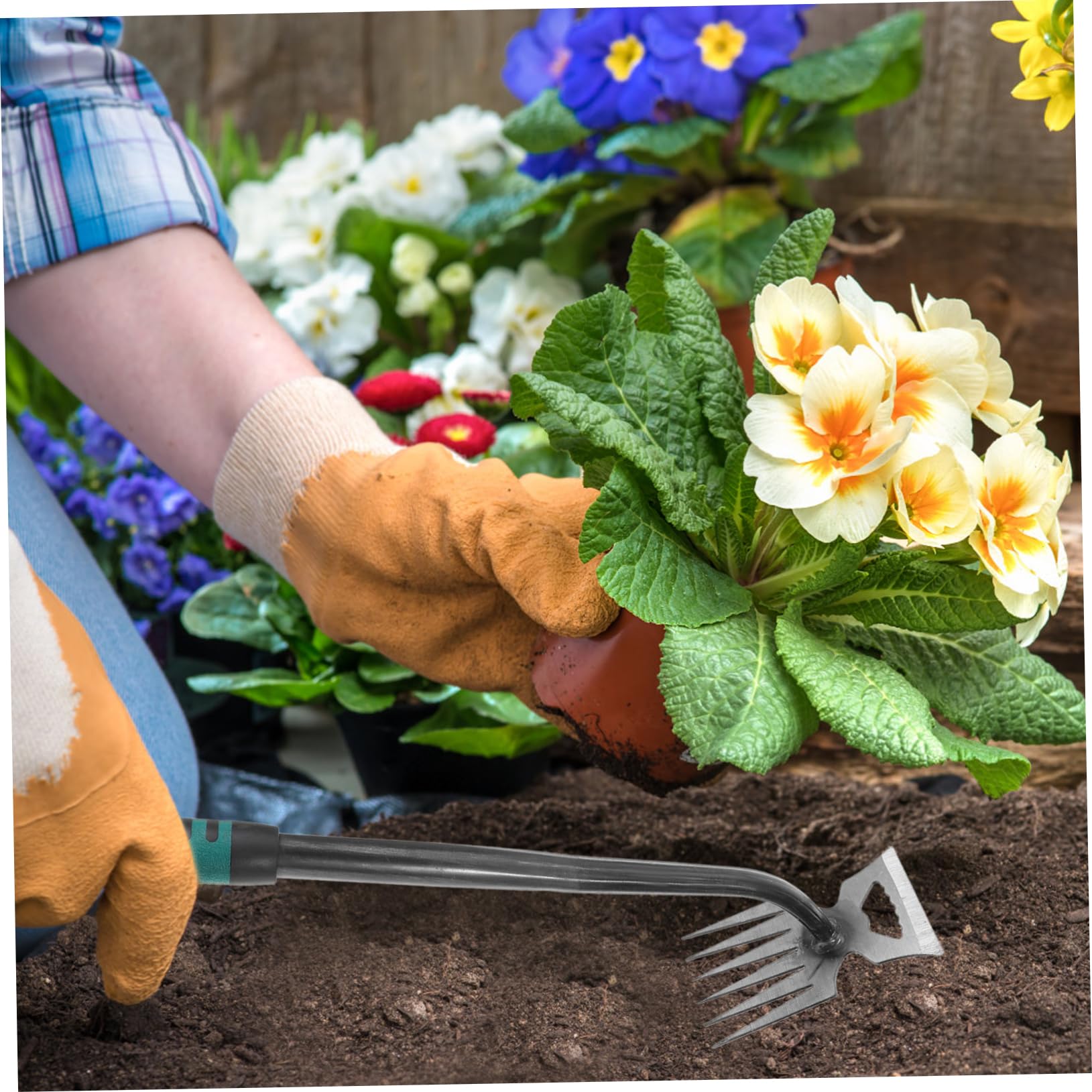 HANABASS 4 Stück Hiege Aus Jäten Rasenwerkzeuge Gras Clearing-tool Entwurzeln Gartenhacken Werkzeuge Zum Unkrautjäten Im Garten Handweinwerkzeug Ziehwerkzeug Gartengrabenwerkzeuge
