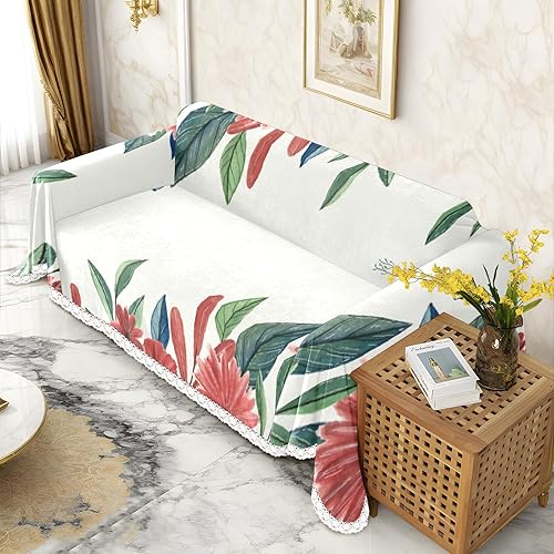 Vista 51 de Funda de sofá con estampado floral, fundas de sofá resistentes a las manchas, protector universal de muebles