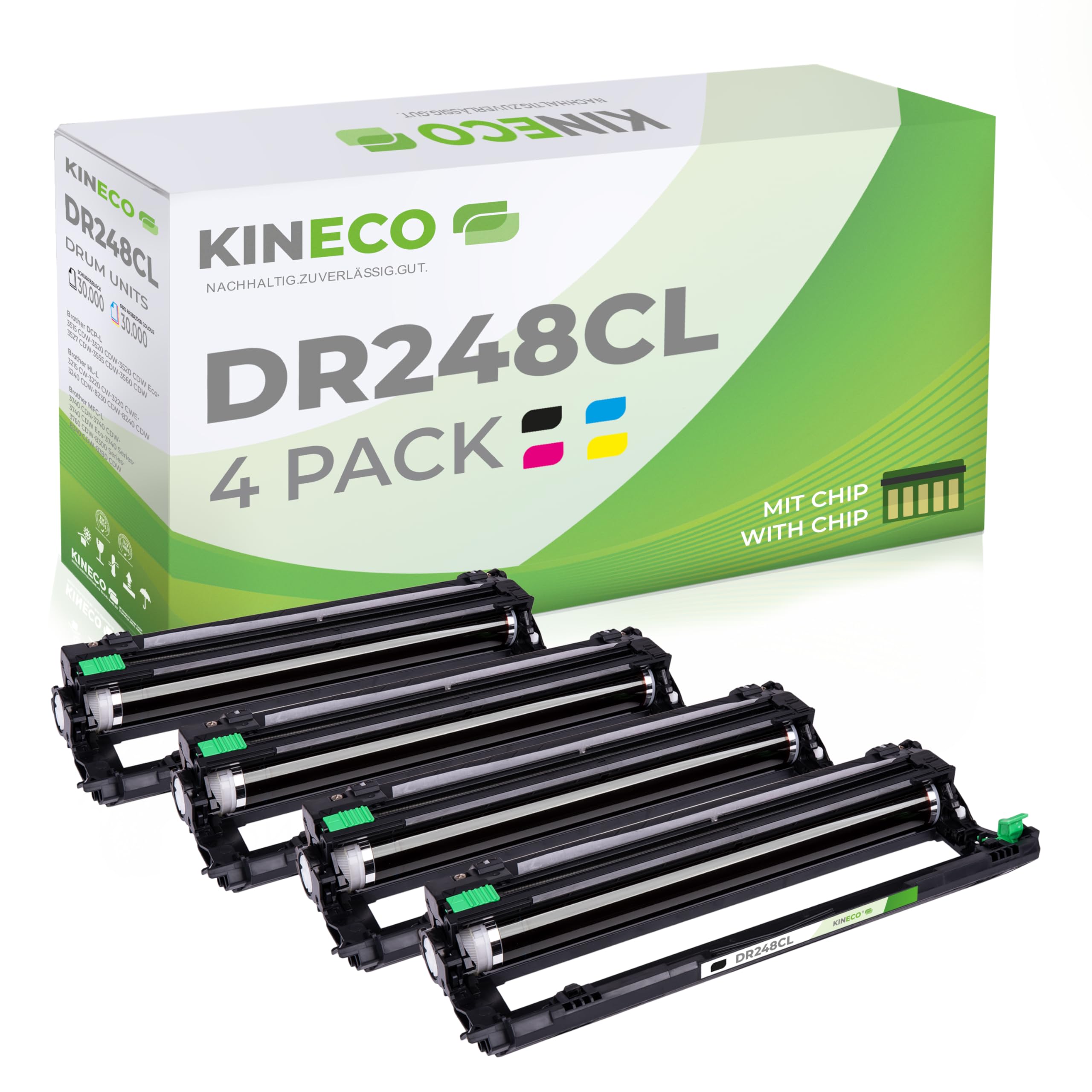 Kineco DR248CL Trommeleinheit kompatibel für Brother DR248 CL Trommel für HL-L3215CW L3220CW L3240CDW L8230CDW L8240CDW, MFC-L8340CDW L8390CDW L3760CDW, DCP-L3515CDW L3560CDW