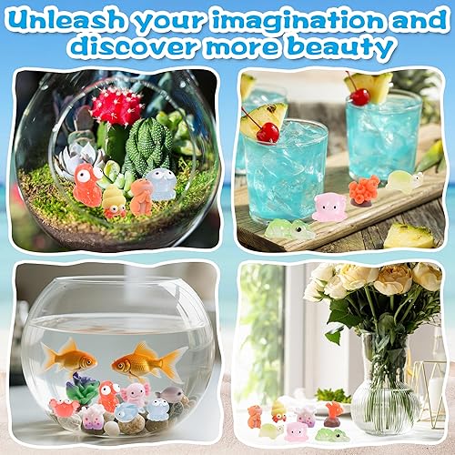 Vista 6 de Mini figuras de animales marinos, juego de 18 piezas de animales marinos realistas de criaturas oceánicas para escenas de playa, pecera, terrario