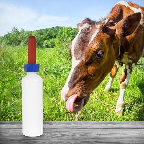 Miniatura 7 de GANAZONO Botella de leche de cordero de 16.9 fl oz, alimentador de leche de cabra, alimentador de leche de cabra, cubo de alimentación de plástico