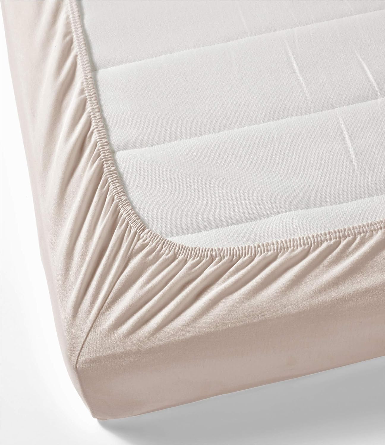 800-Thread-Count 100% Pure Cotton Bed Sheets -4 Pc Queen Size Ivory Sheet Set, Single Ply Long Staple Combed Cotton Yarns, Best Luxury Sateen Weave, Fits Mattress Upto 17'' Deep Pocket - Image 3