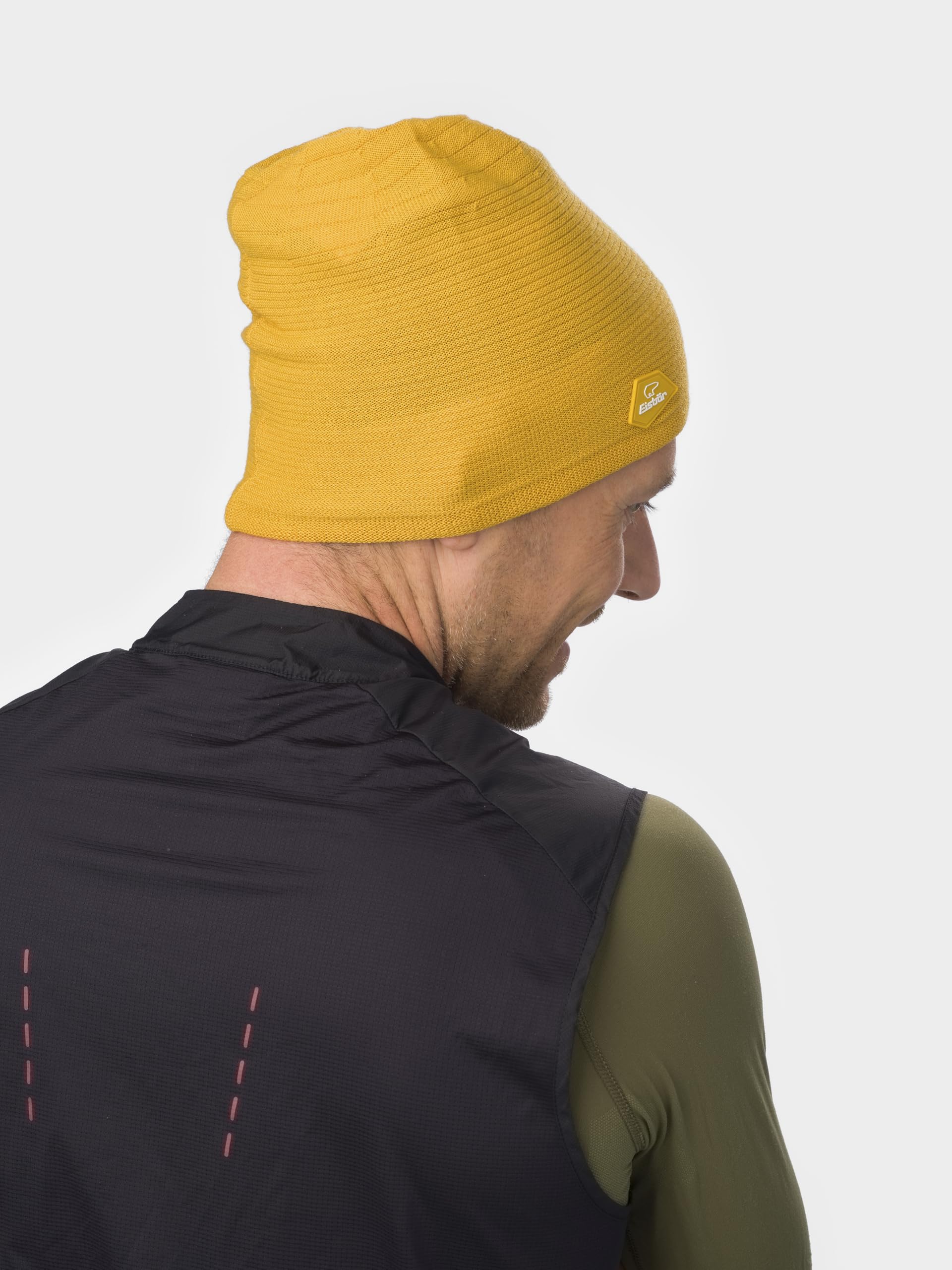 Eisbär Merino Mütze Herren und Damen Ayora Oversized - Sportmütze aus Merinowolle wärmend atmungsaktiv Laufmütze feuchtigkeitsabführend schnelltrocknend - Beanie für Sport und Outdoor Haube Ganzjährig