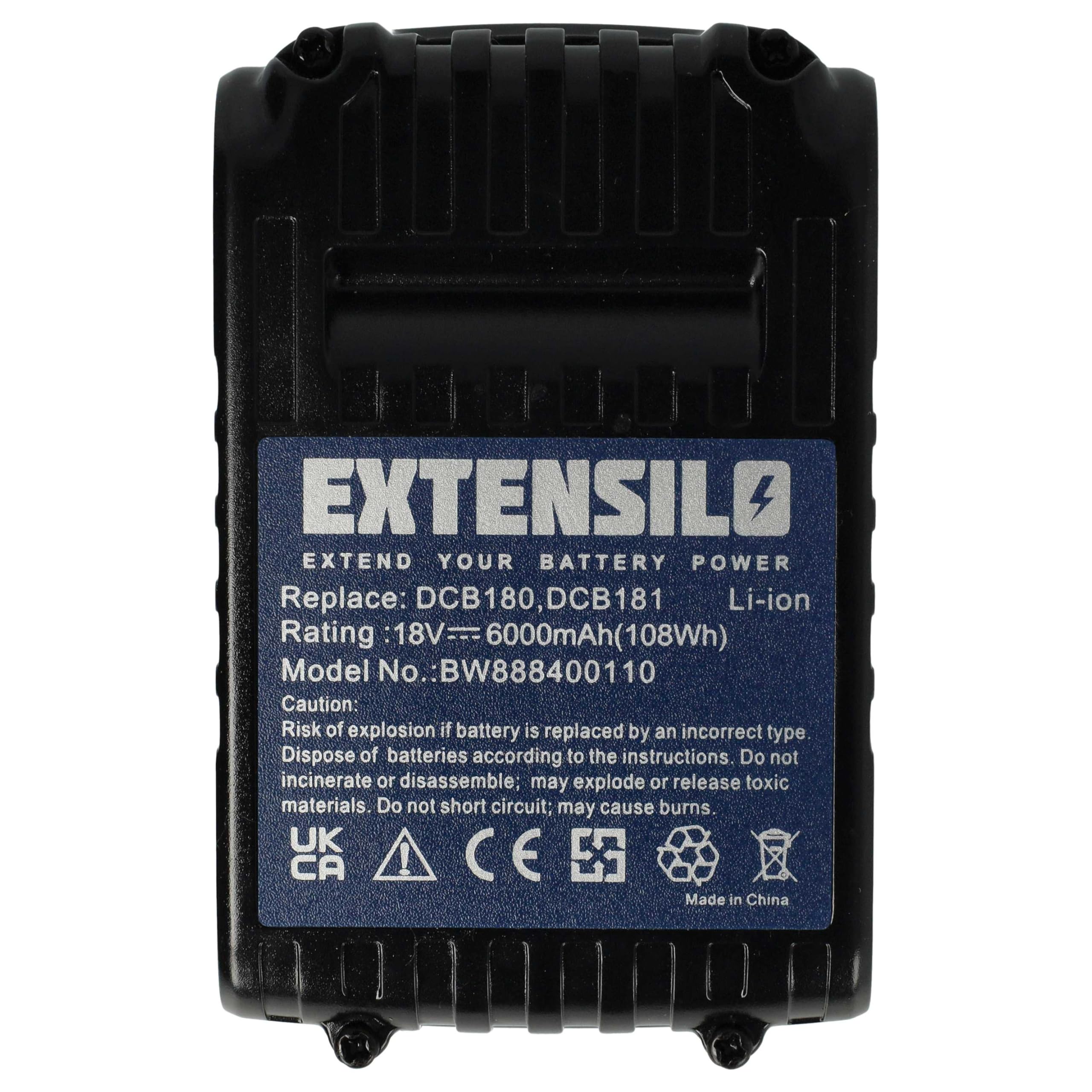 Akumulator kompatybilny z Dewalt DCD790S2, DCD791NT, DCD791NT-XJ, DCD791P2, DCD791D2, DCD791 narzędzie (6000 mAh, Li-Ion, 18 V)