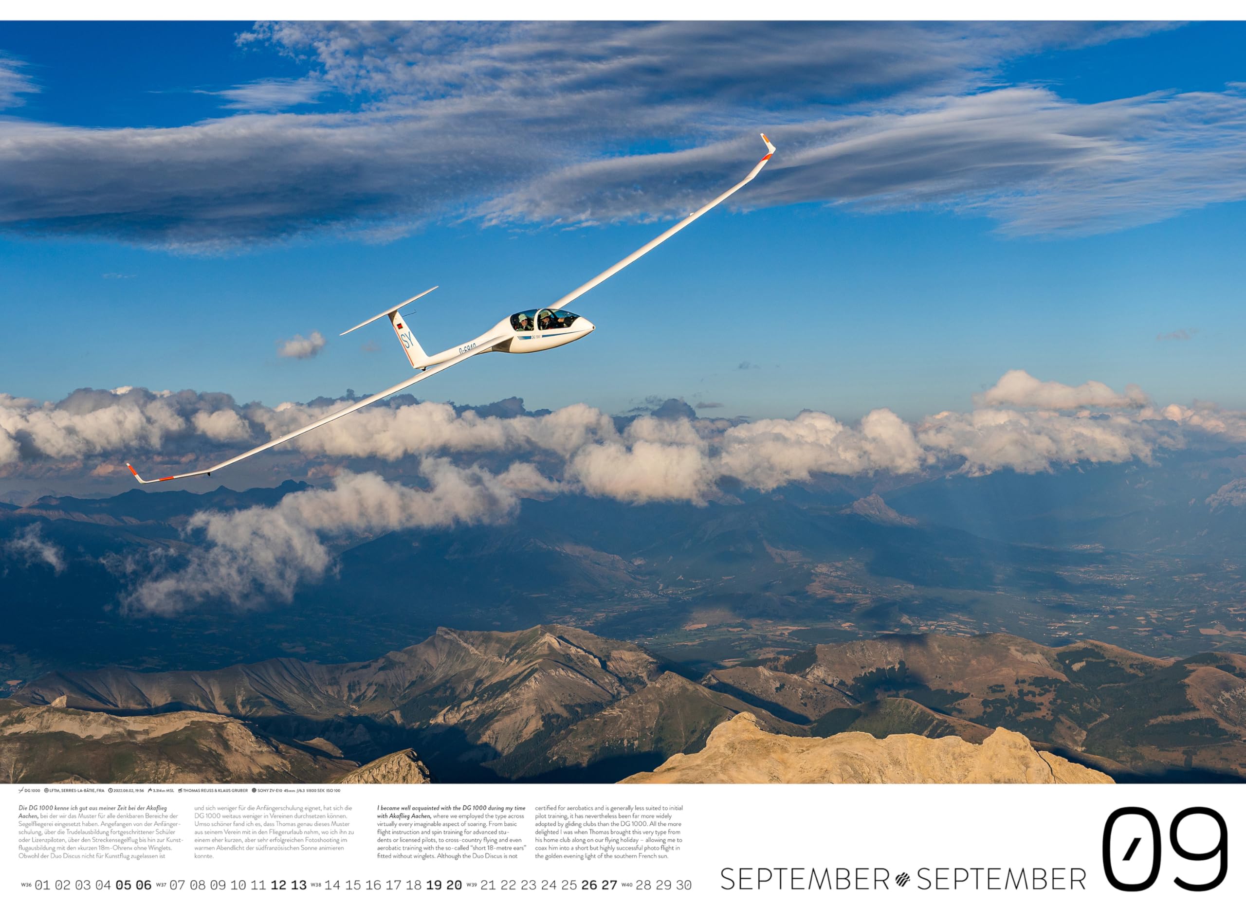 Segelflugkalender: Beauties of the Sky 2026 ― by Tobias Barth: VIENTO CALENDARS