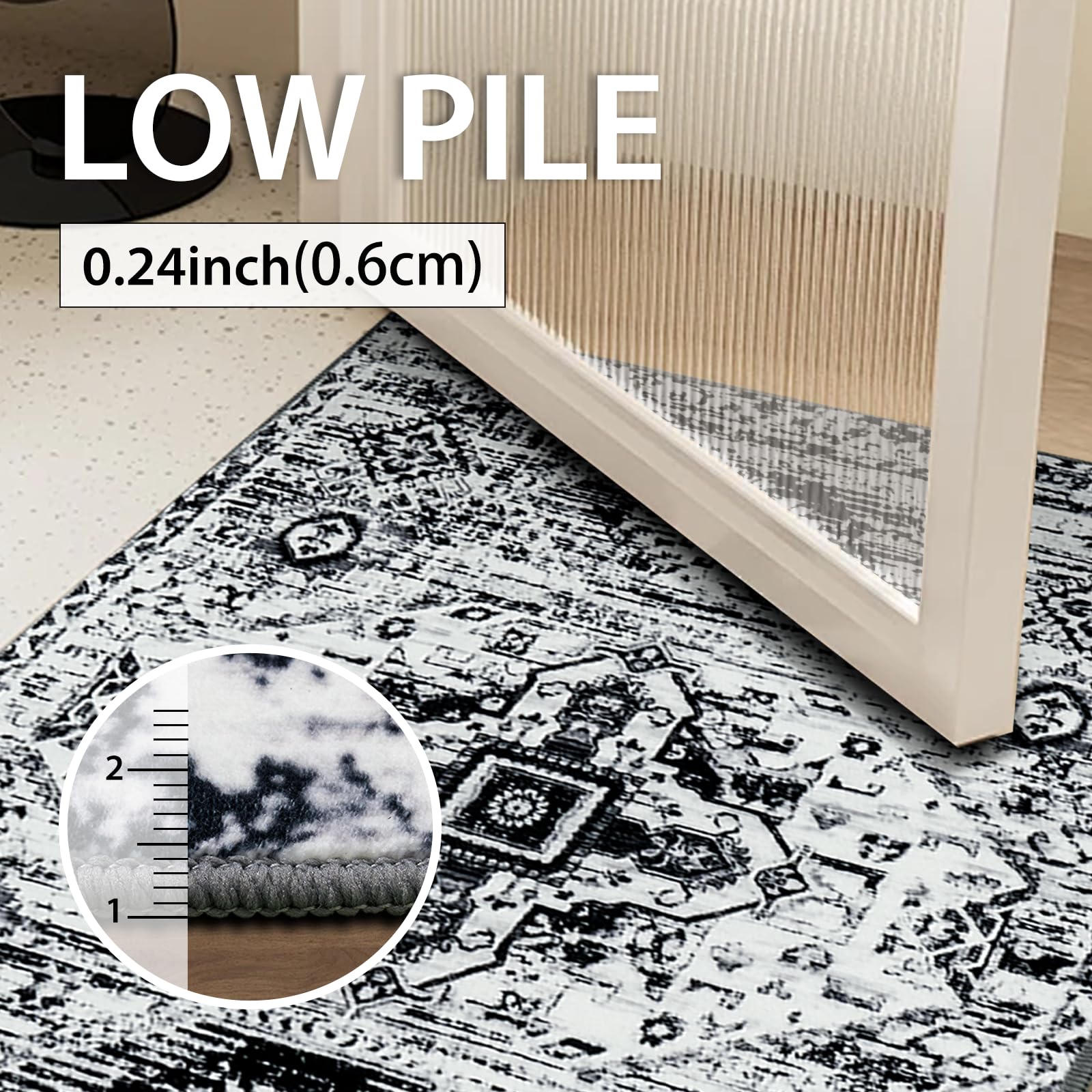 Tappeto azteco sudoccidentale 60 x 240 cm, lavabile, antiscivolo, geometrico, per soggiorno, camera da letto, ingresso, stile rustico, etnico, per