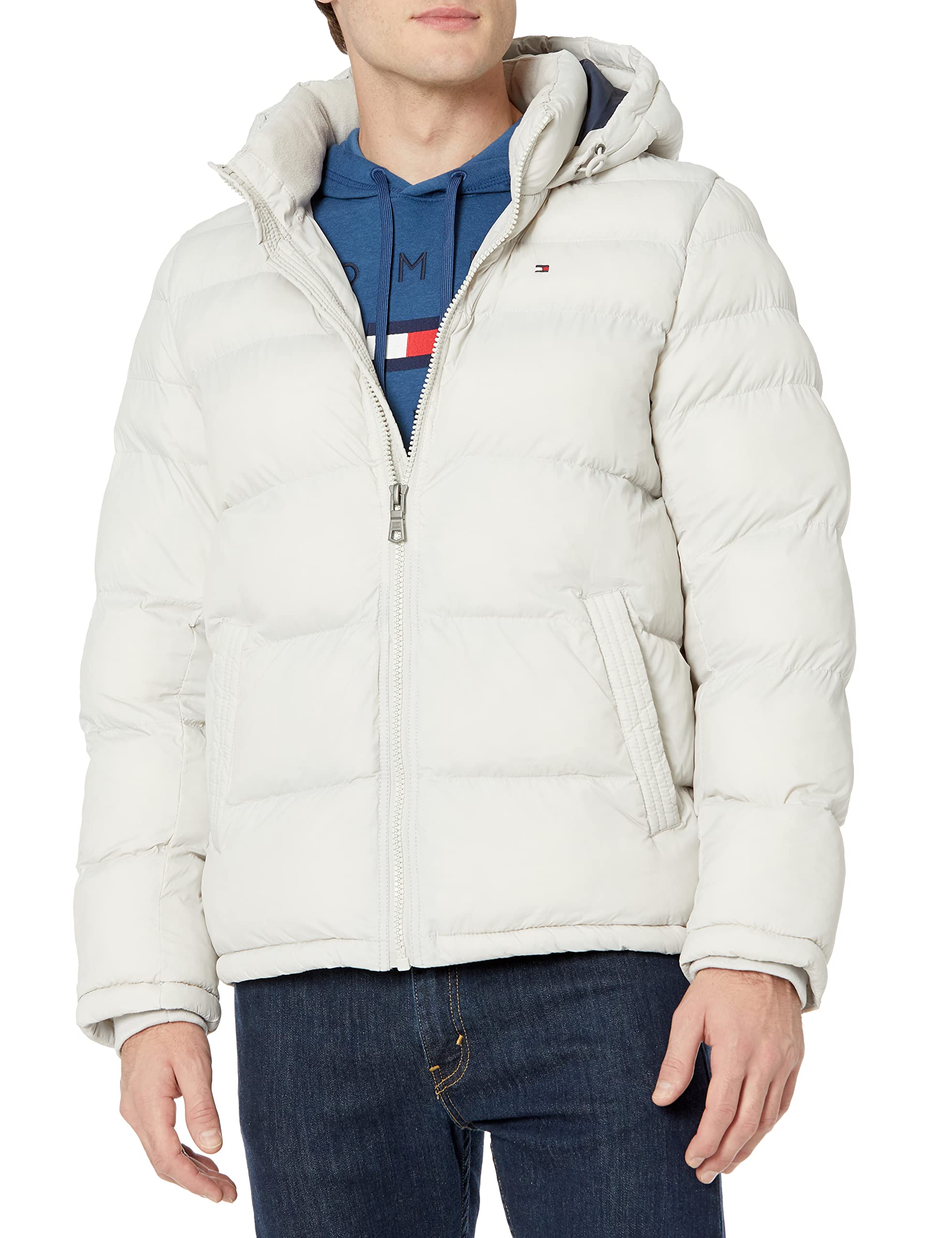 Tommy Hilfiger Men's Hooded Puffer Jacket Down Alternative Coat