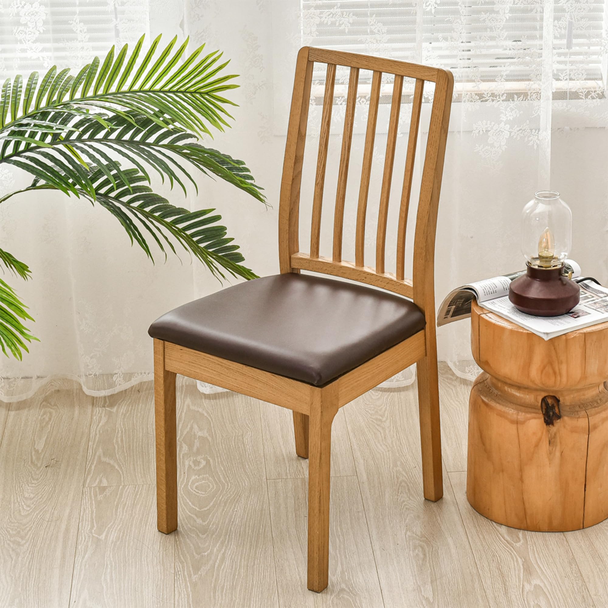 Kozuoan Dining Chair Covers, PU Waterproof Removable Dining Chair Covers - Image 3